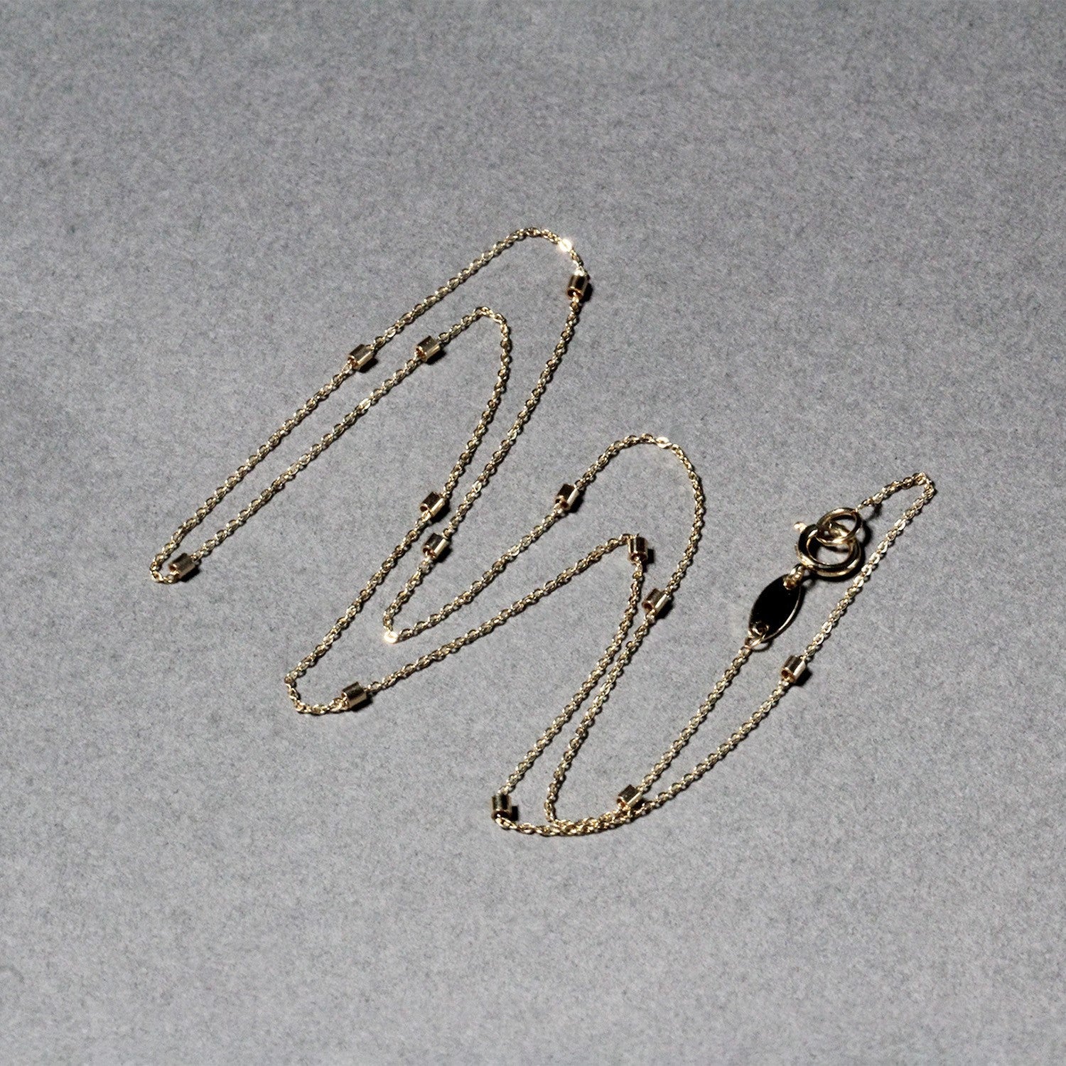 Bead Links Pendant Chain in 14k Yellow Gold (1.5mm) - Image 10