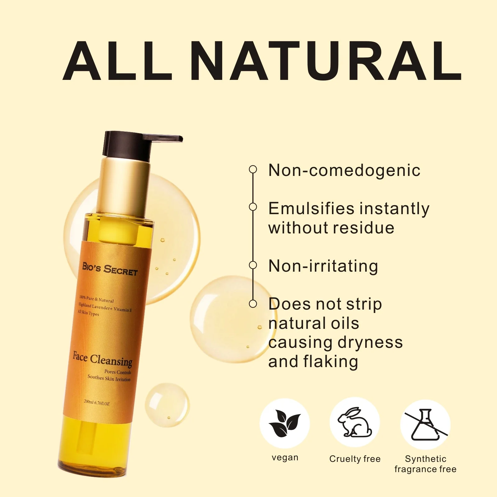 Bio's Secret Highland Lavender & Rose Cleansing Oil - Image 2