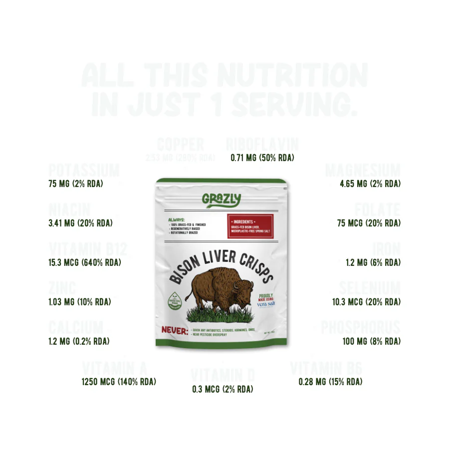 Bison Liver Crisps - 100% Grass-Fed/Finished - Image 3
