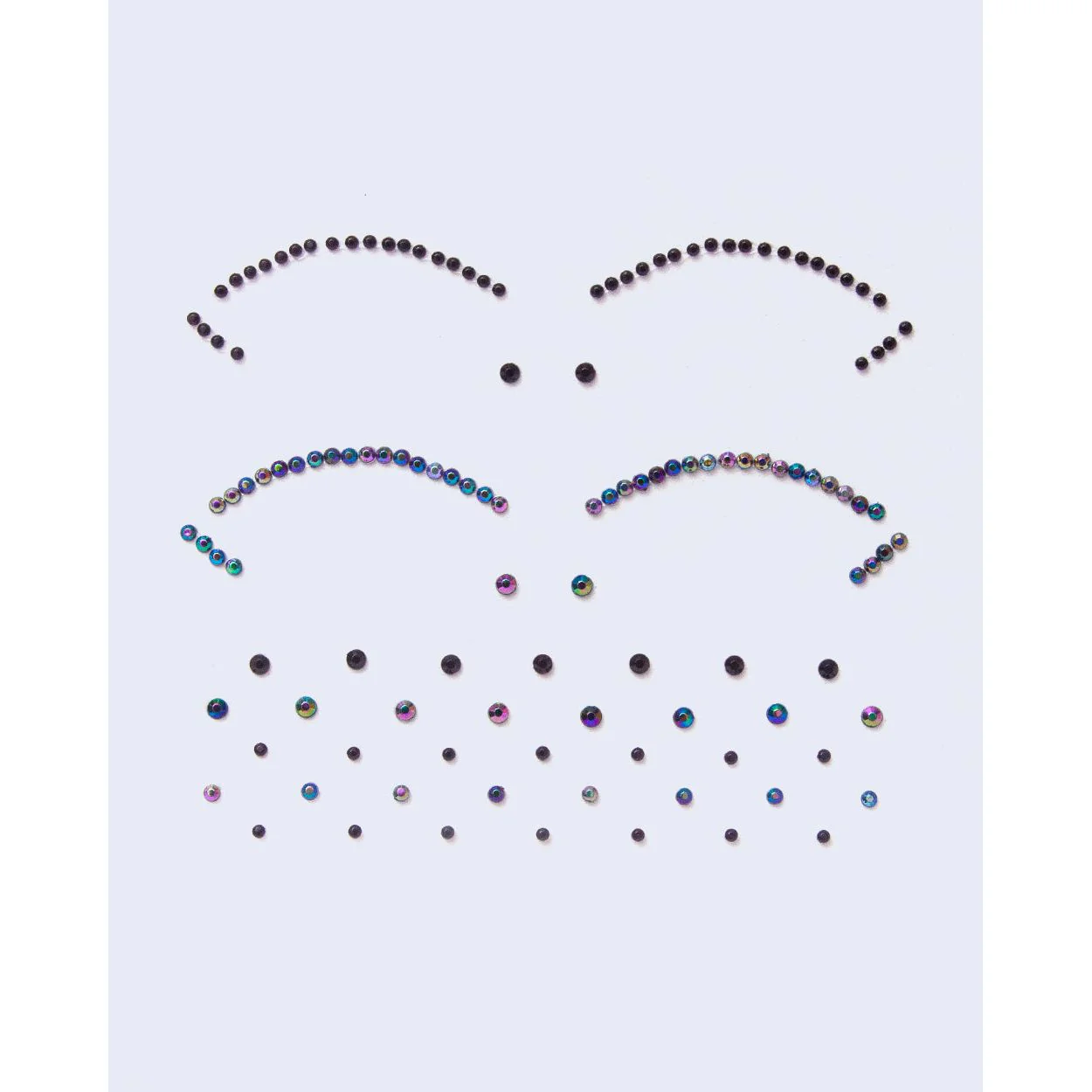 Black Face Gem | Iridescent Cut-Crease Face Jewel - Image 5
