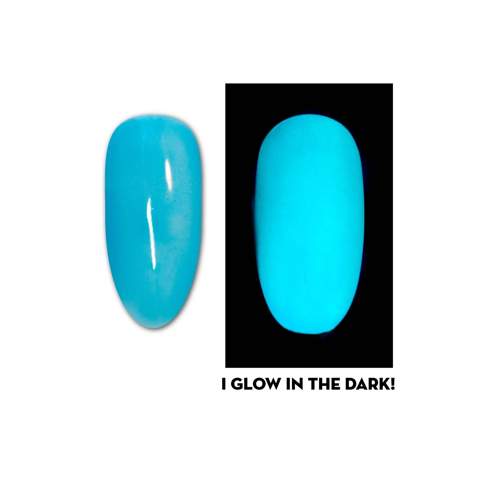 Blue Snow Cone - Glow In The Dark Gel Polish - Image 2