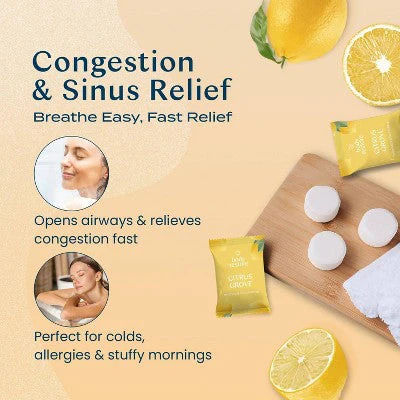 Body Restore Shower Steamers with 100% Natural Essential Oil Citrus 6ct - New - Image 3