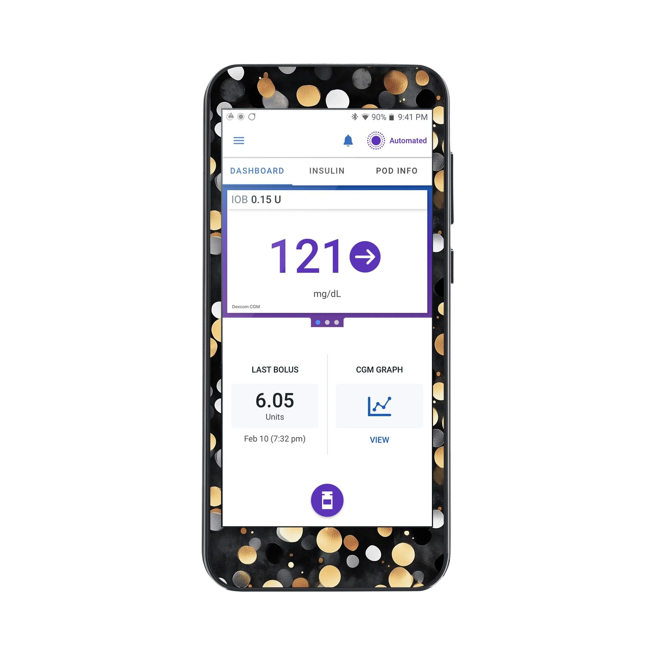 Bokeh Glow Sticker for Omnipod® 5 Controller – Pump Peelz