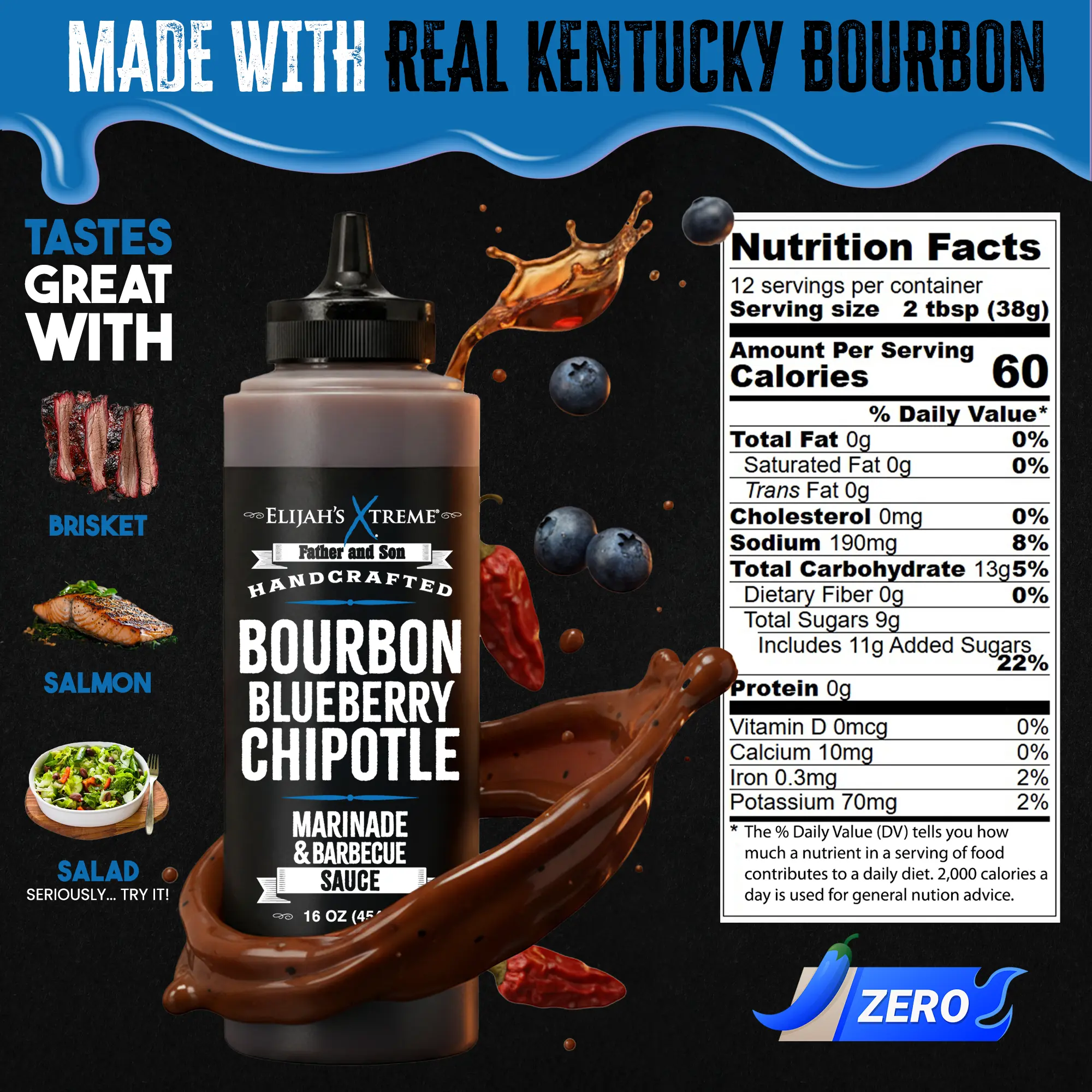 Bourbon Blueberry Chipotle BBQ Sauce & Marinade - Image 3