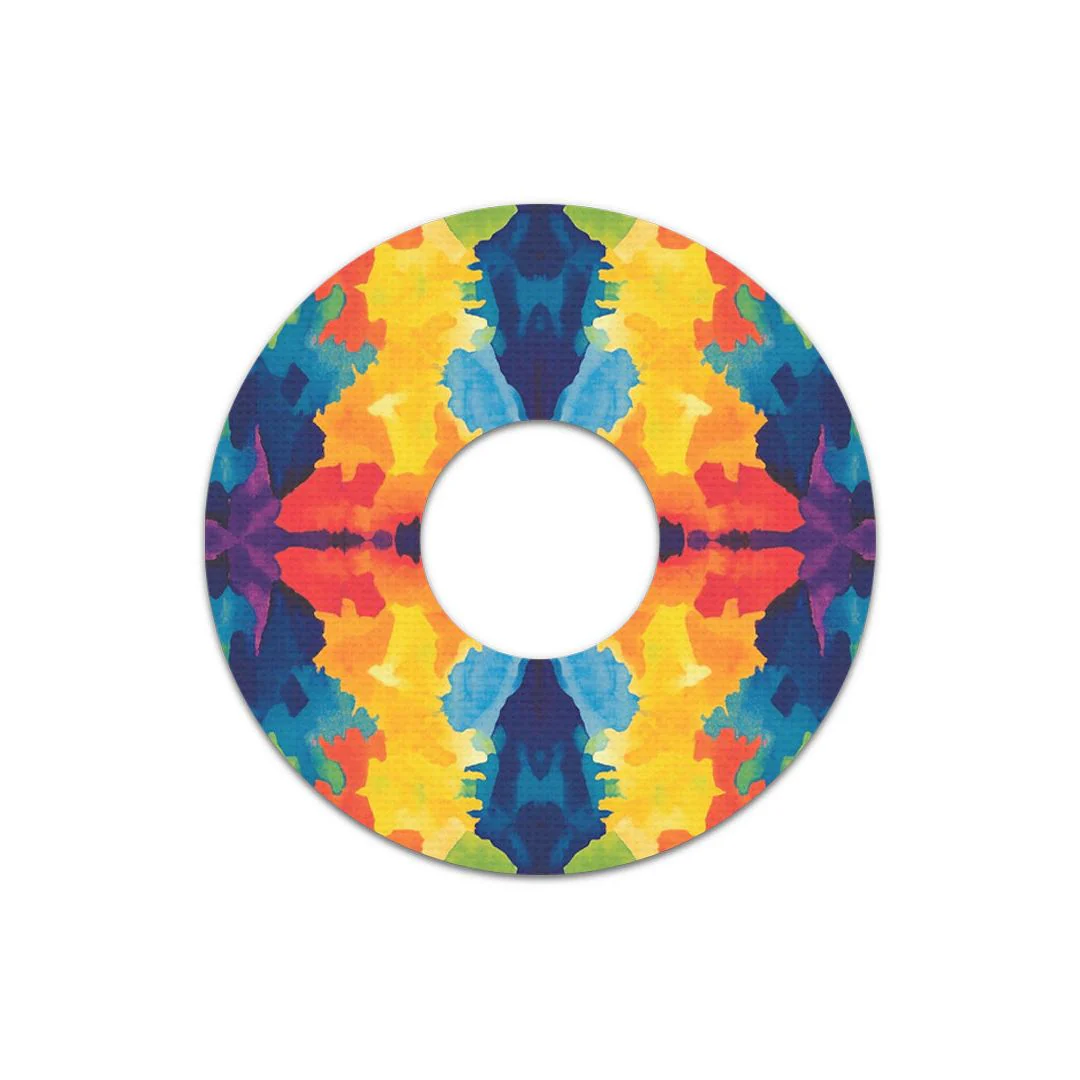Bright Tie Dye FreeStyle Libre 3 Plus & Lingo  Patch Tape - Pump Peelz - Image 2