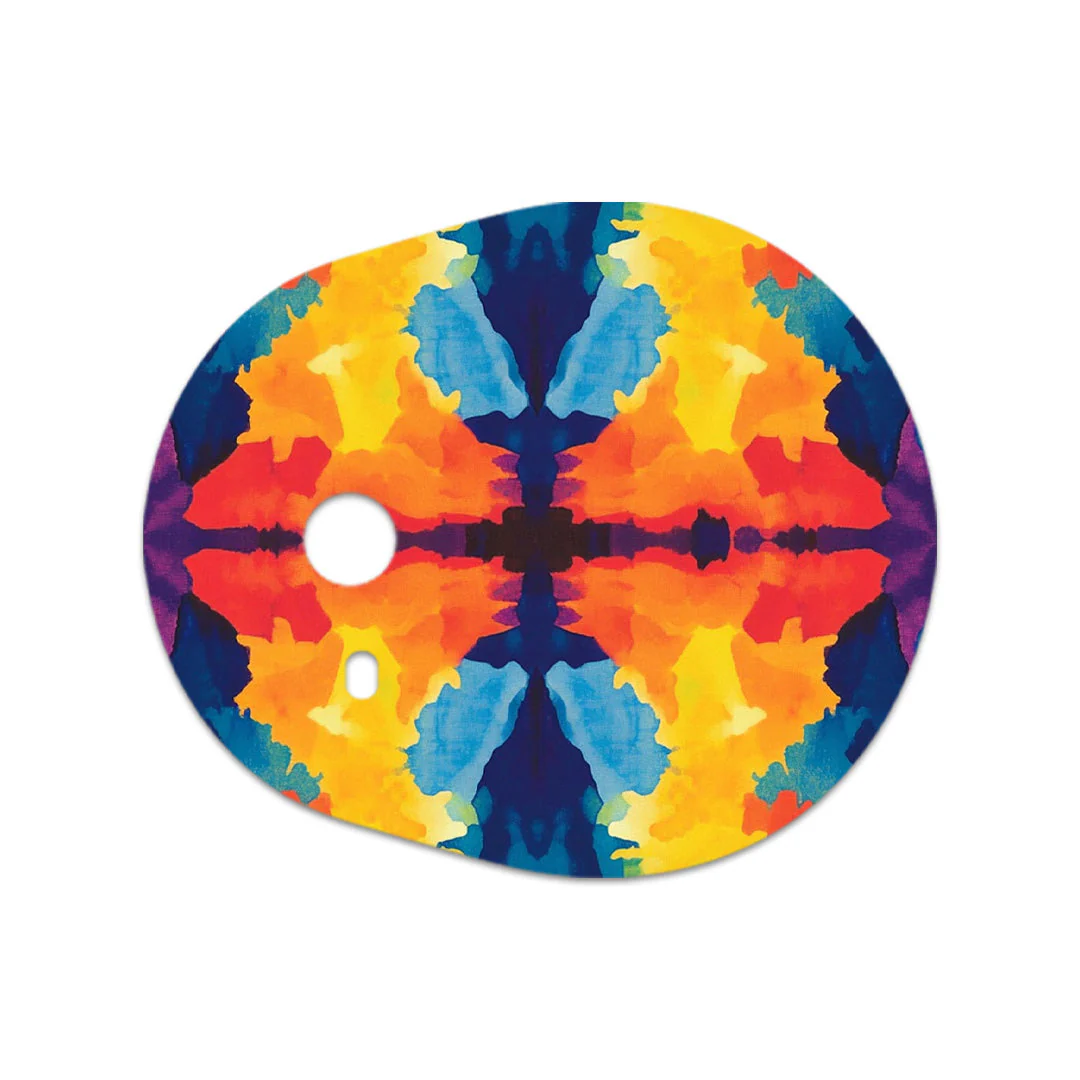 Bright Tie Dye Sticker Designed for the DEXCOM G7 and Stelo Transmitter - Image 2