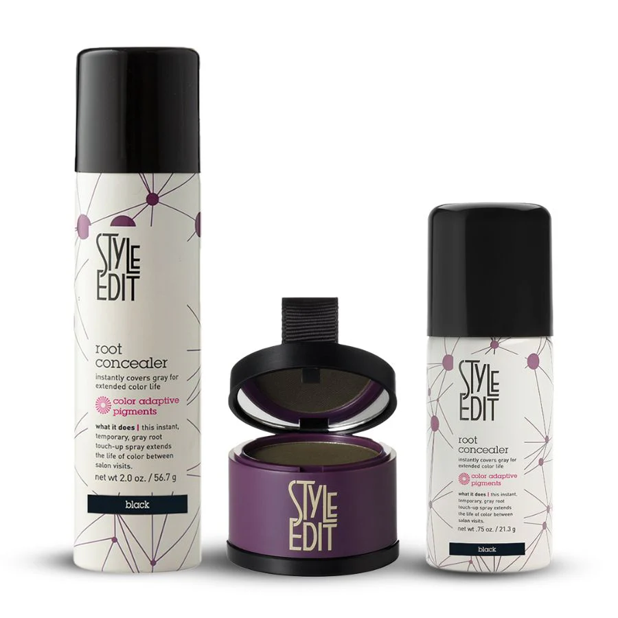 Root Concealer Spray and Powder Trio (Full & Travel Size Spray)