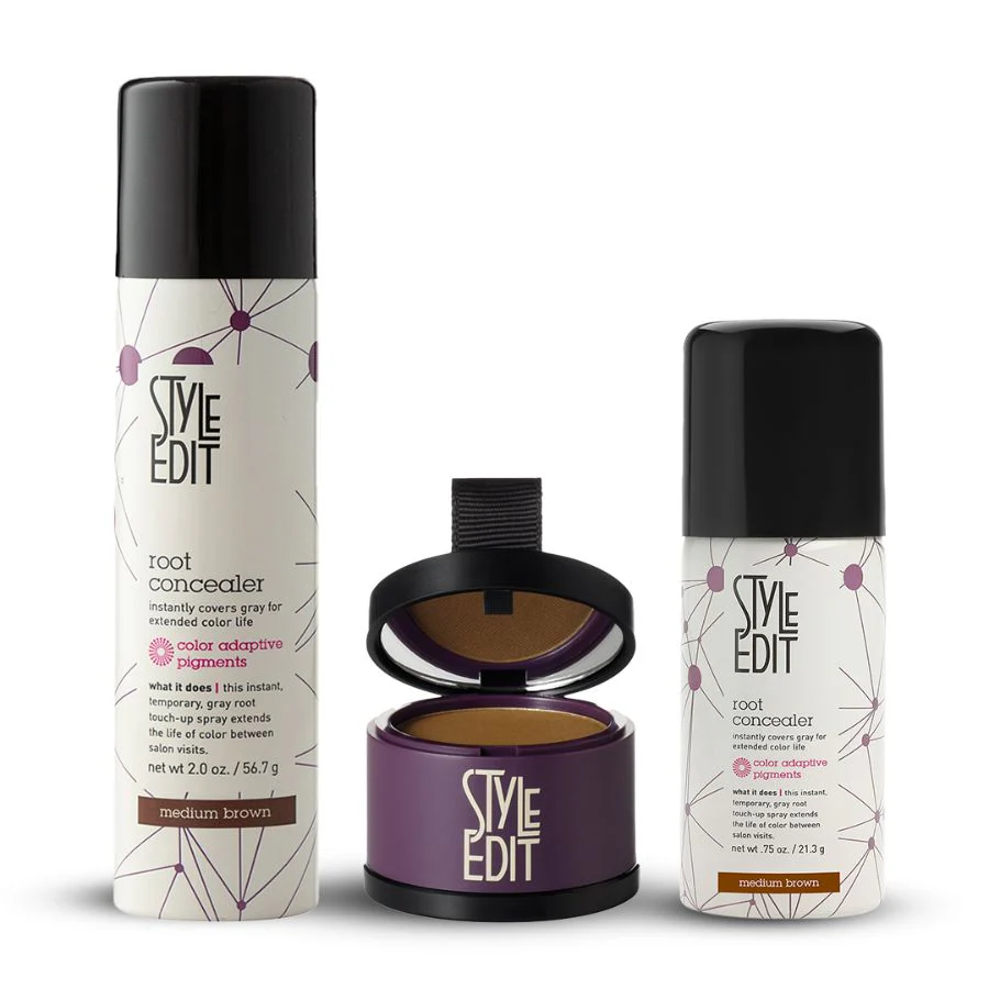Root Concealer Spray and Powder Trio (Full & Travel Size Spray) - Image 11