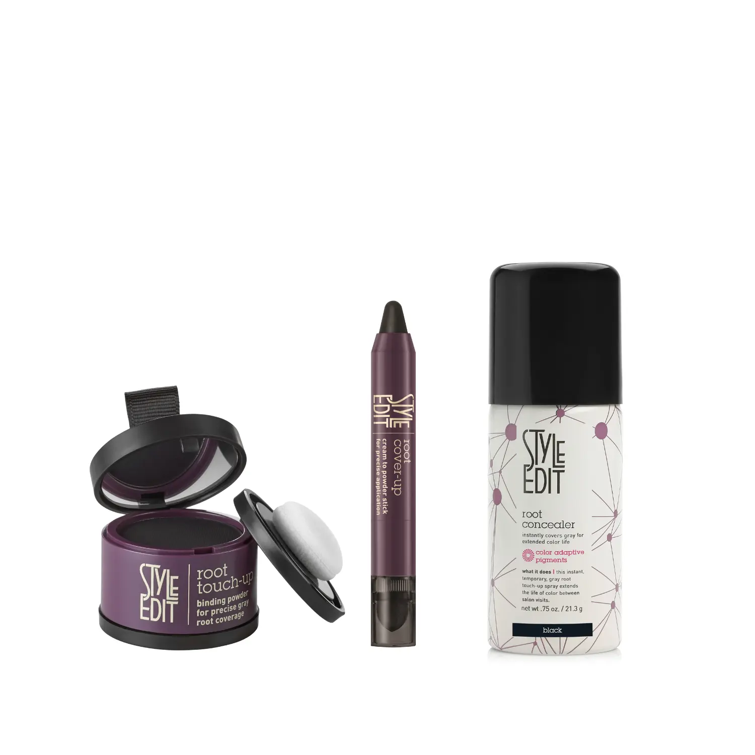Travel Size Root Concealer Spray, Stick and Powder Trio - Image 6