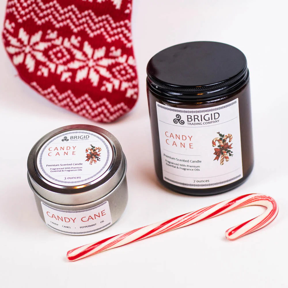 Candy Cane Soy Wax Candle - Peppermint and Candy Canes - Image 5