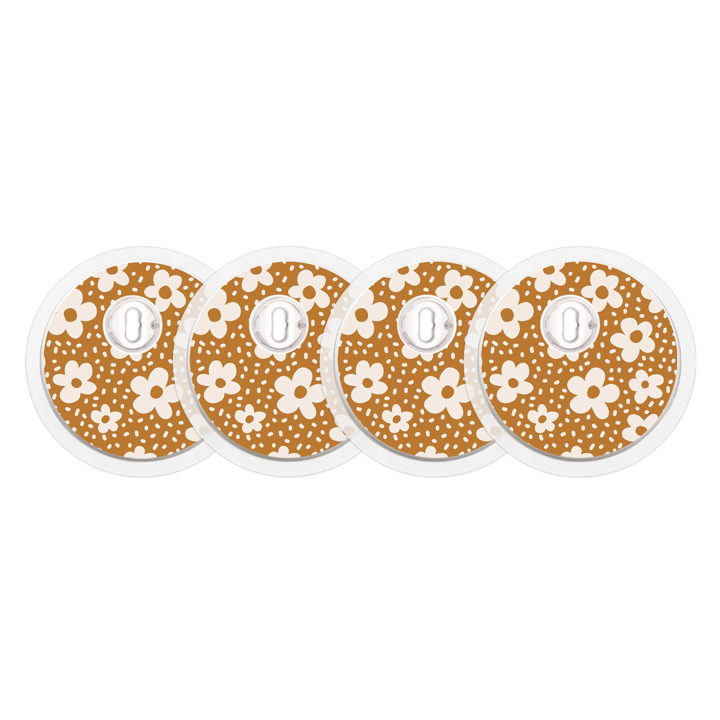 Caramel Daisies FreeStyle Libre 3 Plus & Lingo Sensor Sticker - Pump Peelz