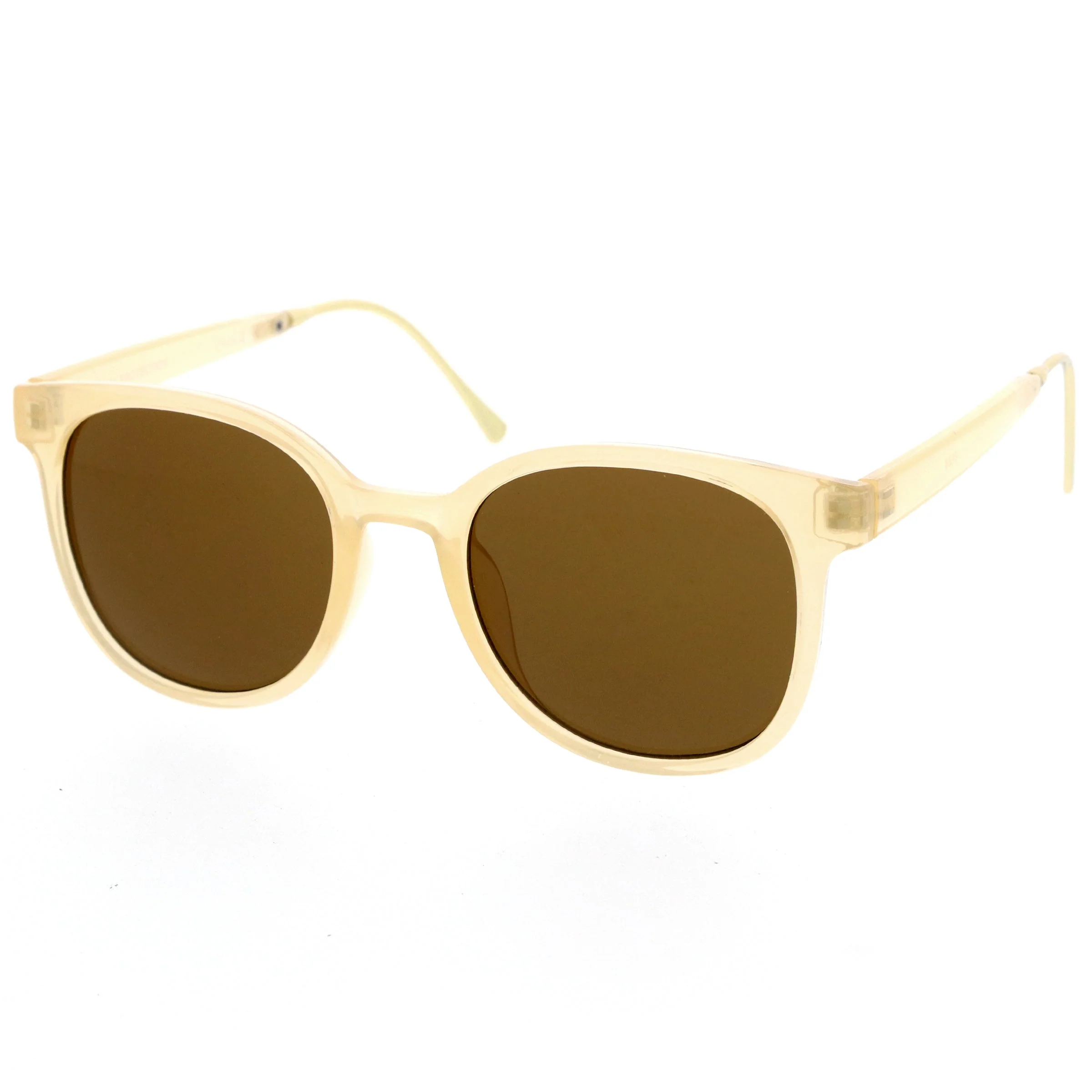 Casual Metal Temple Square Lens Horn Rimmed Sunglasses A750 - Image 7