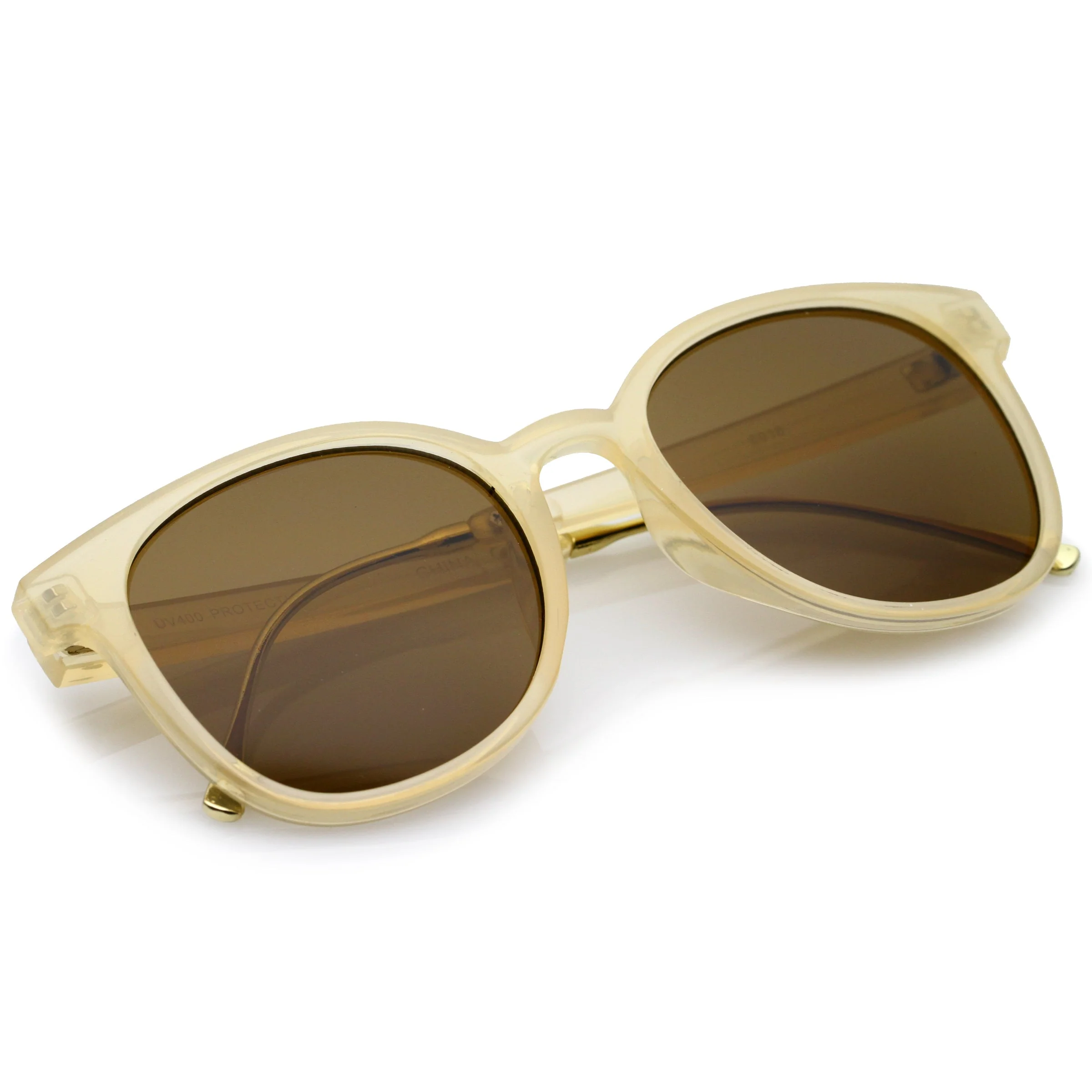 Casual Metal Temple Square Lens Horn Rimmed Sunglasses A750 - Image 9