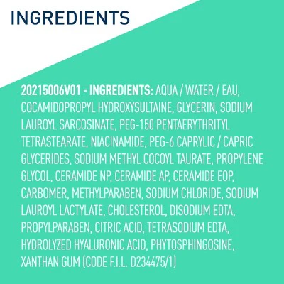 CeraVe Foaming Face Wash with Hyaluronic Acid and Niacinamide for Oily Skin 16 fl oz - Imperfect Container - Image 8