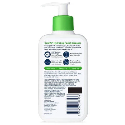 CeraVe Hydrating Face Wash with Hyaluronic Acid and Glycerin 8 fl oz - New - Image 15