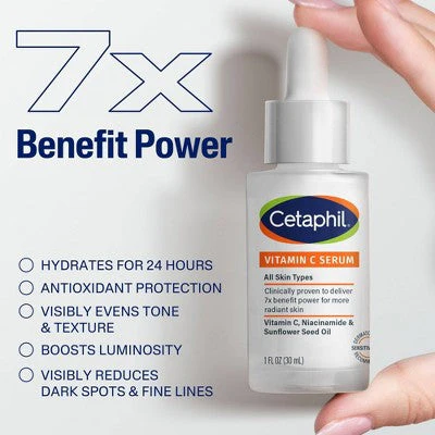 Cetaphil Brightening Vitamin C Face Serum 1fl oz - Imperfect Box - Image 11