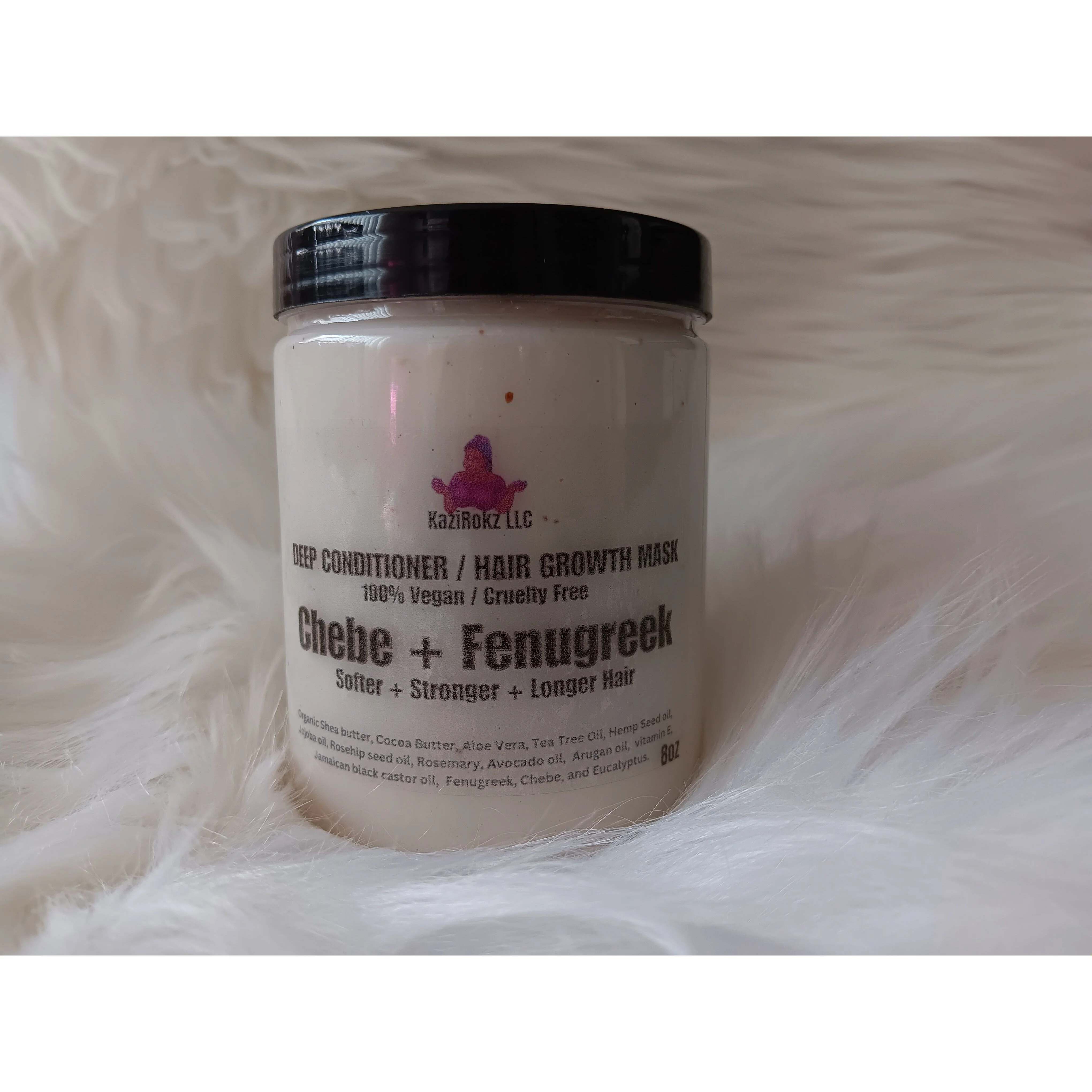 Chebe + Fenugreek DEEP CONDITIONER & HAIR GROWTH MASK (100 % Vegan/ CrueltyFree)8oz