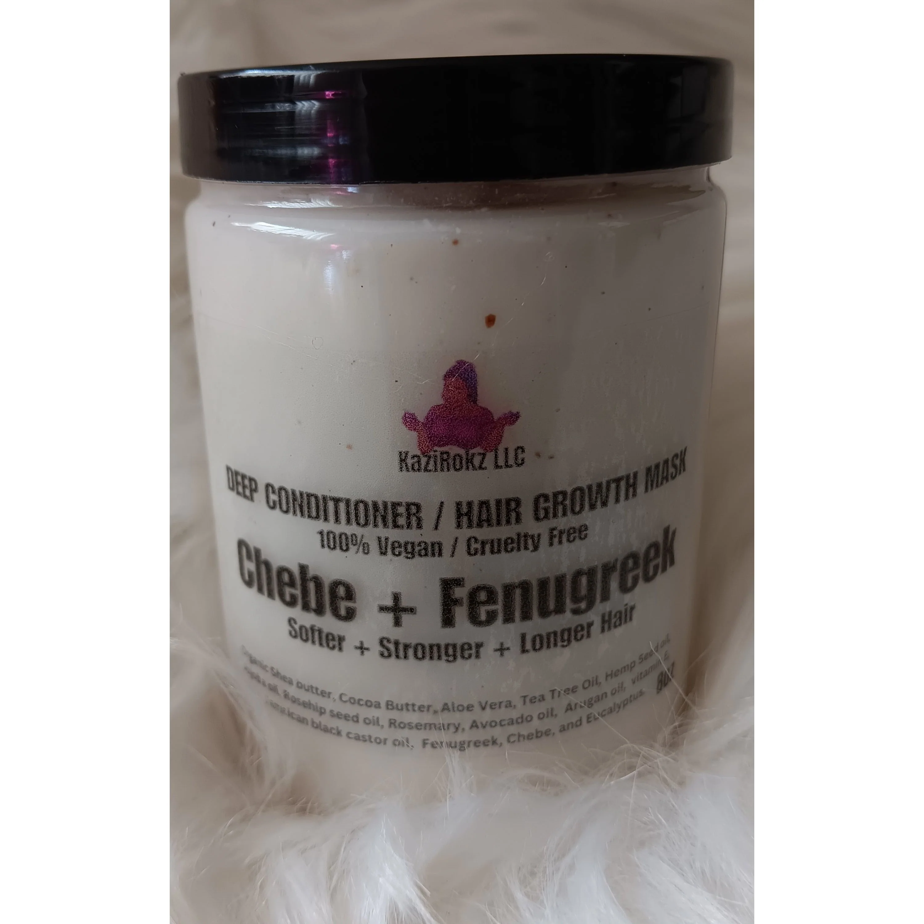 Chebe + Fenugreek DEEP CONDITIONER & HAIR GROWTH MASK (100 % Vegan/ CrueltyFree)8oz - Image 2