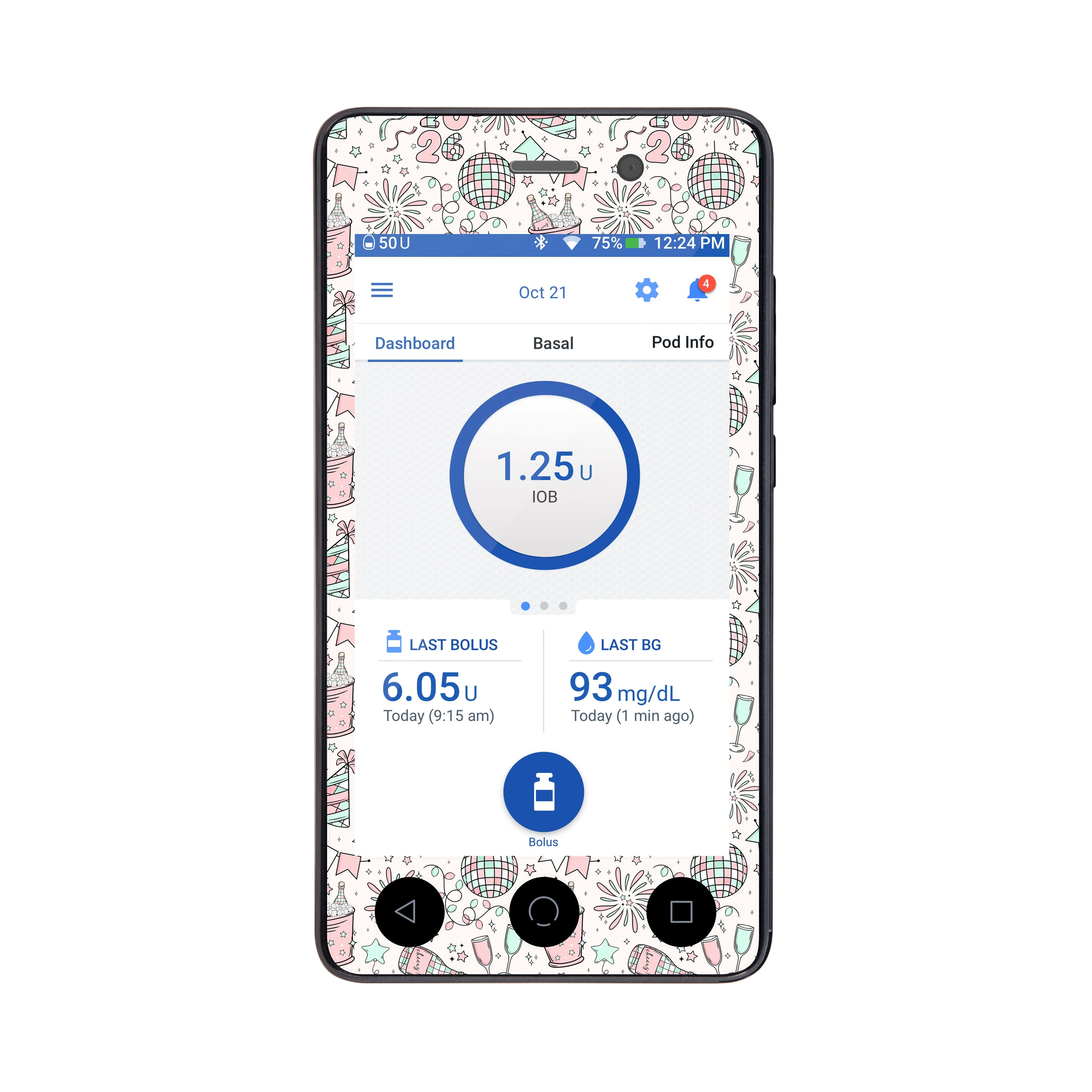 Cheers to '26 Sticker for Omnipod DASH® PDM – Pump Peelz