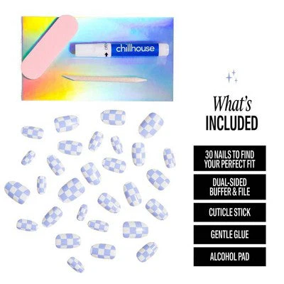 Chillhouse Chill Tips Fake Nails Design Studio Checked Out 24ct - Imperfect Box - Image 7