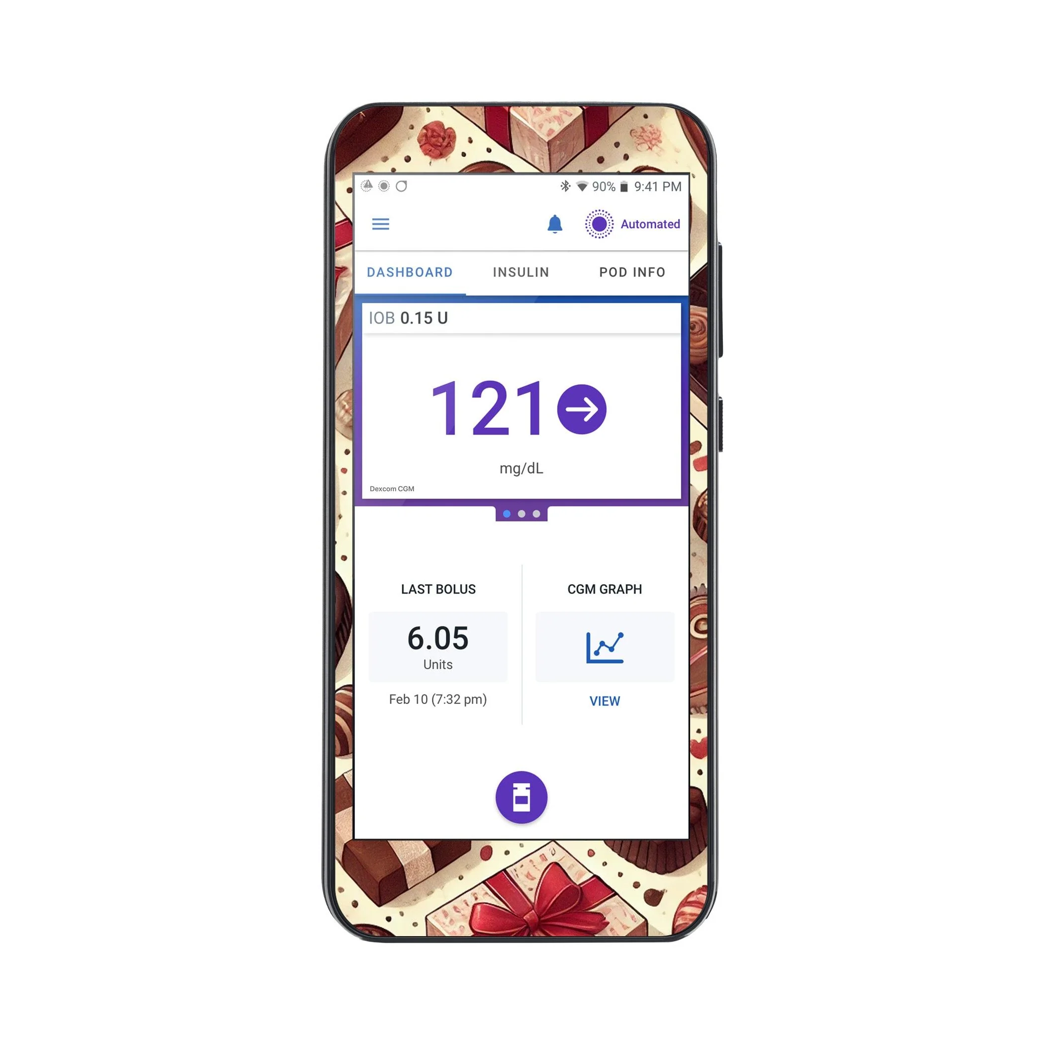 Chocolate Love Sticker for Omnipod ® 5 Controller – Pump Peelz