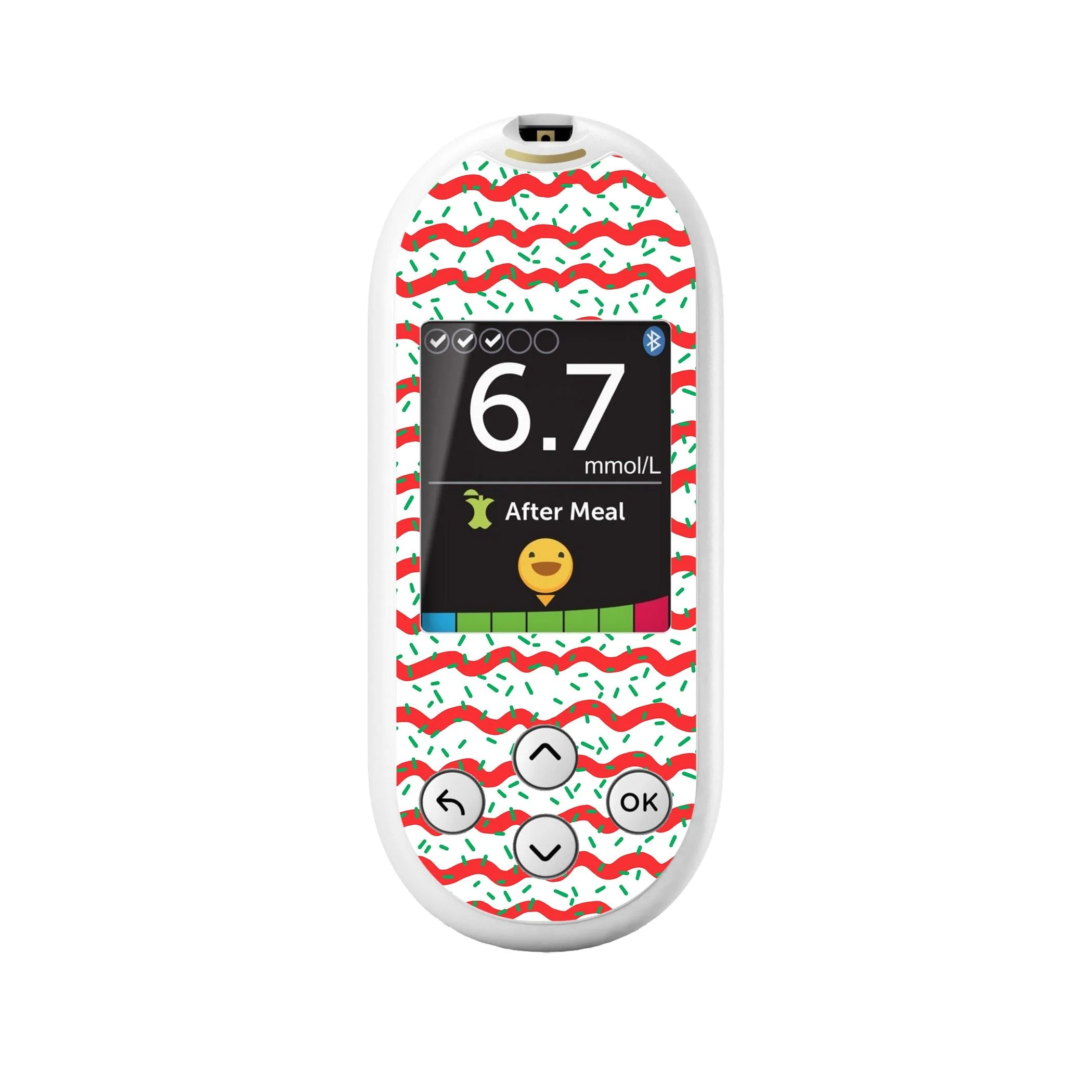 Christmas Icing OneTouch Verio Reflect Glucometer - Pump Peelz