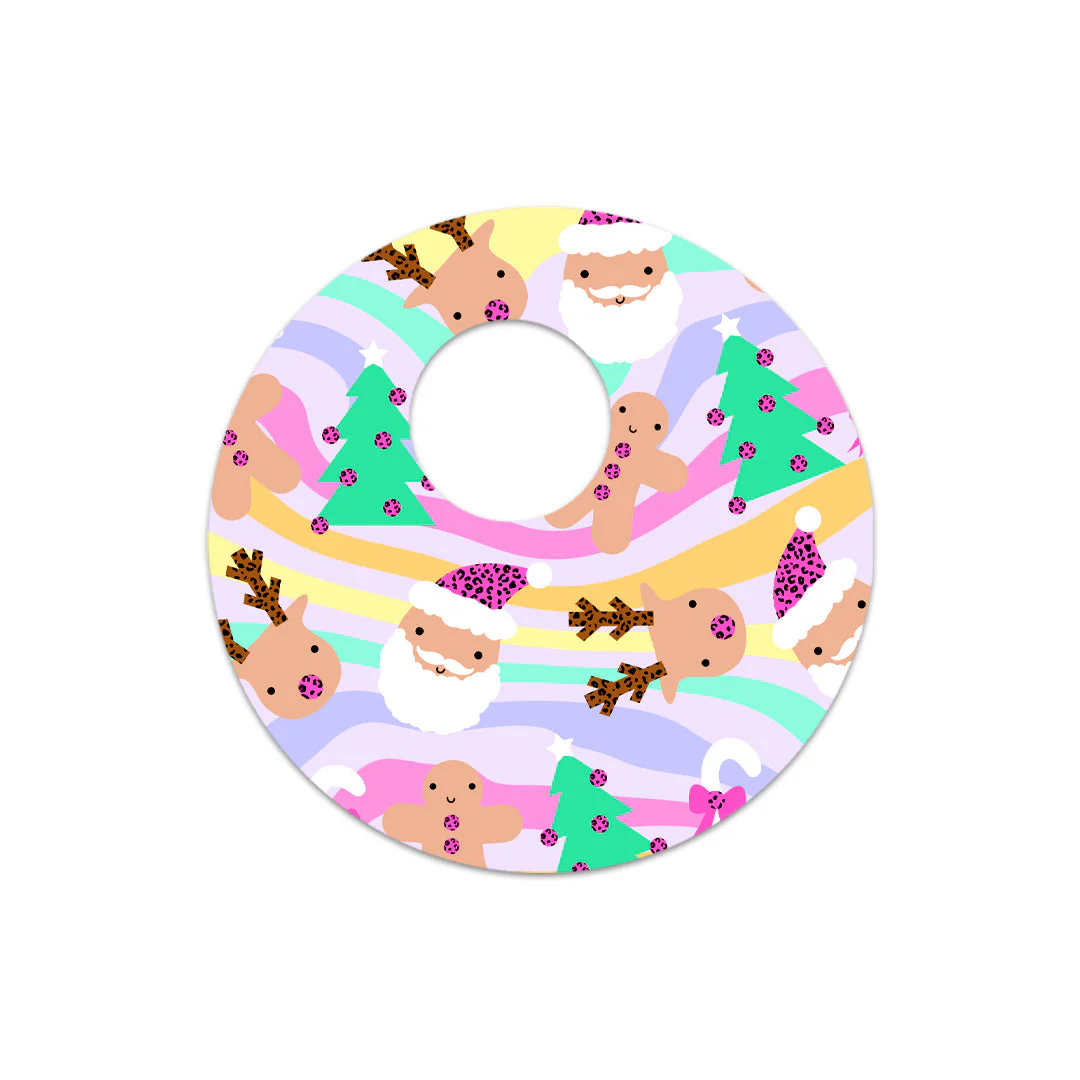 Christmas Pastel Sticker for the FreeStyle Libre 3 Plus & Lingo  Sensor - Image 2