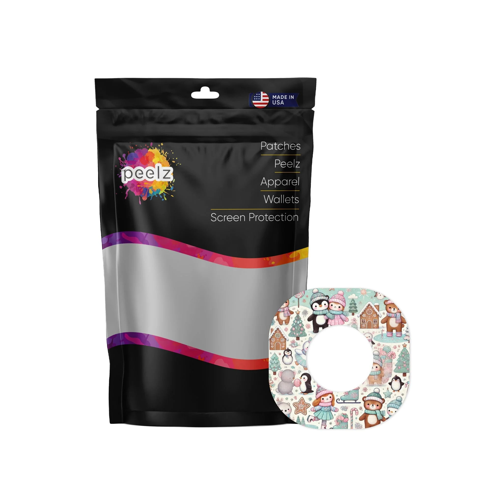 Christmas Scene Dexcom G7 and Stelo Patch Tape - Pump Peelz - Image 3