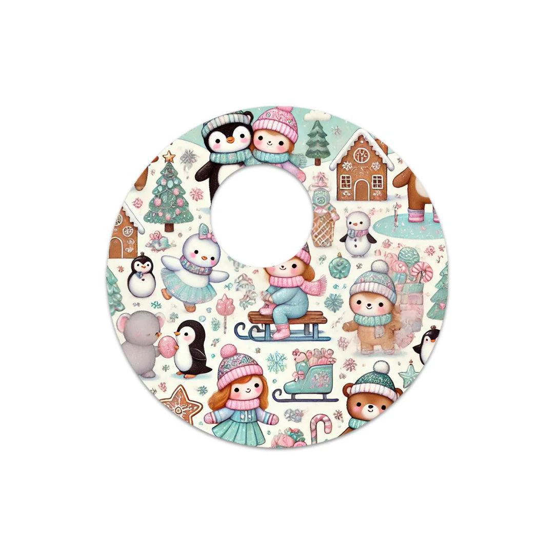 Christmas Scene Sticker Designed for the FreeStyle Libre 3 Plus & Lingo  Sensor - Image 2