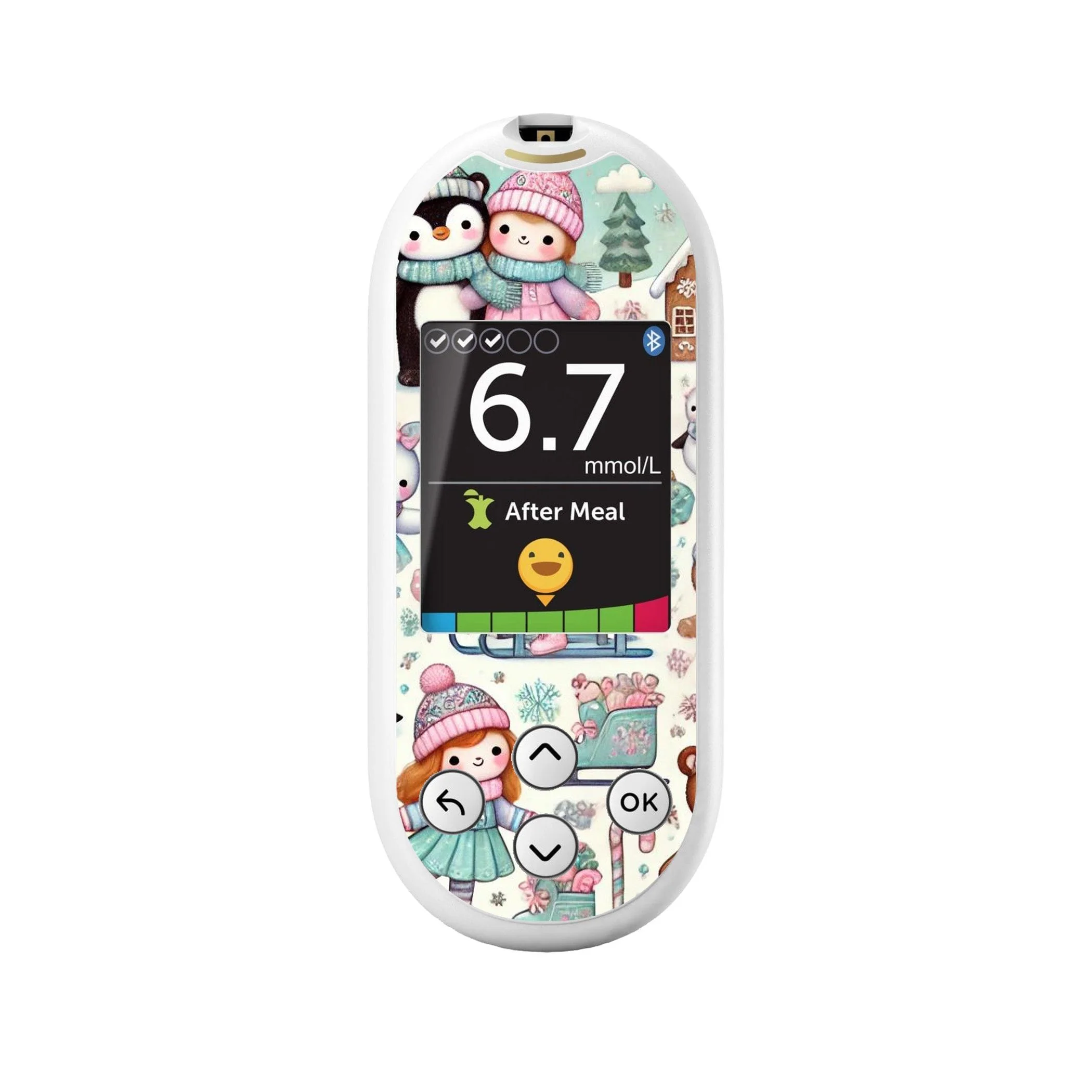 Christmas Scene Sticker for OneTouch Verio Reflect Glucometer