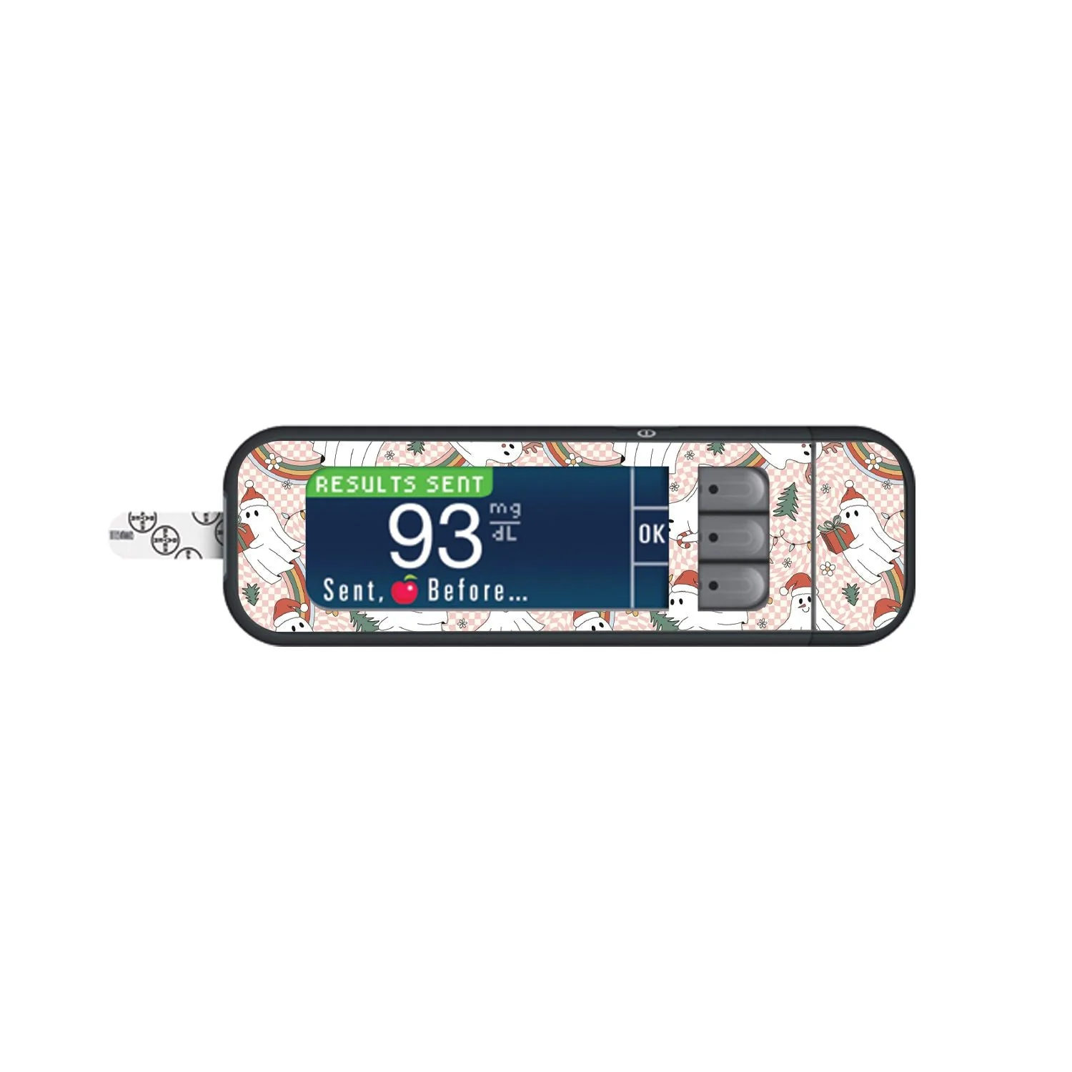 Christmas Spirits Sticker for Bayer Contour Next Glucometer