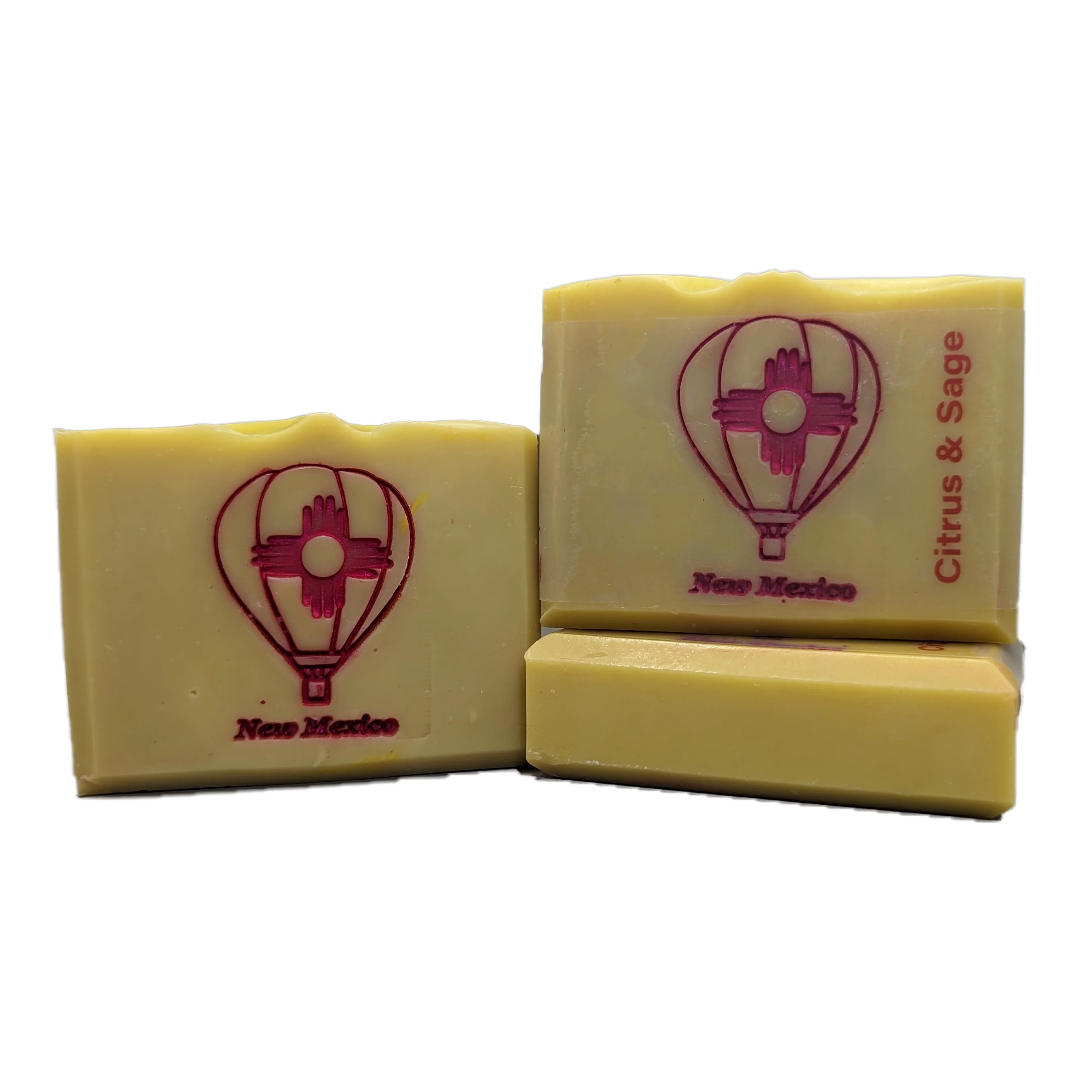 Citrus & Sage Hand Painted New Mexico Balloon Fiesta Artisan Bar Soap