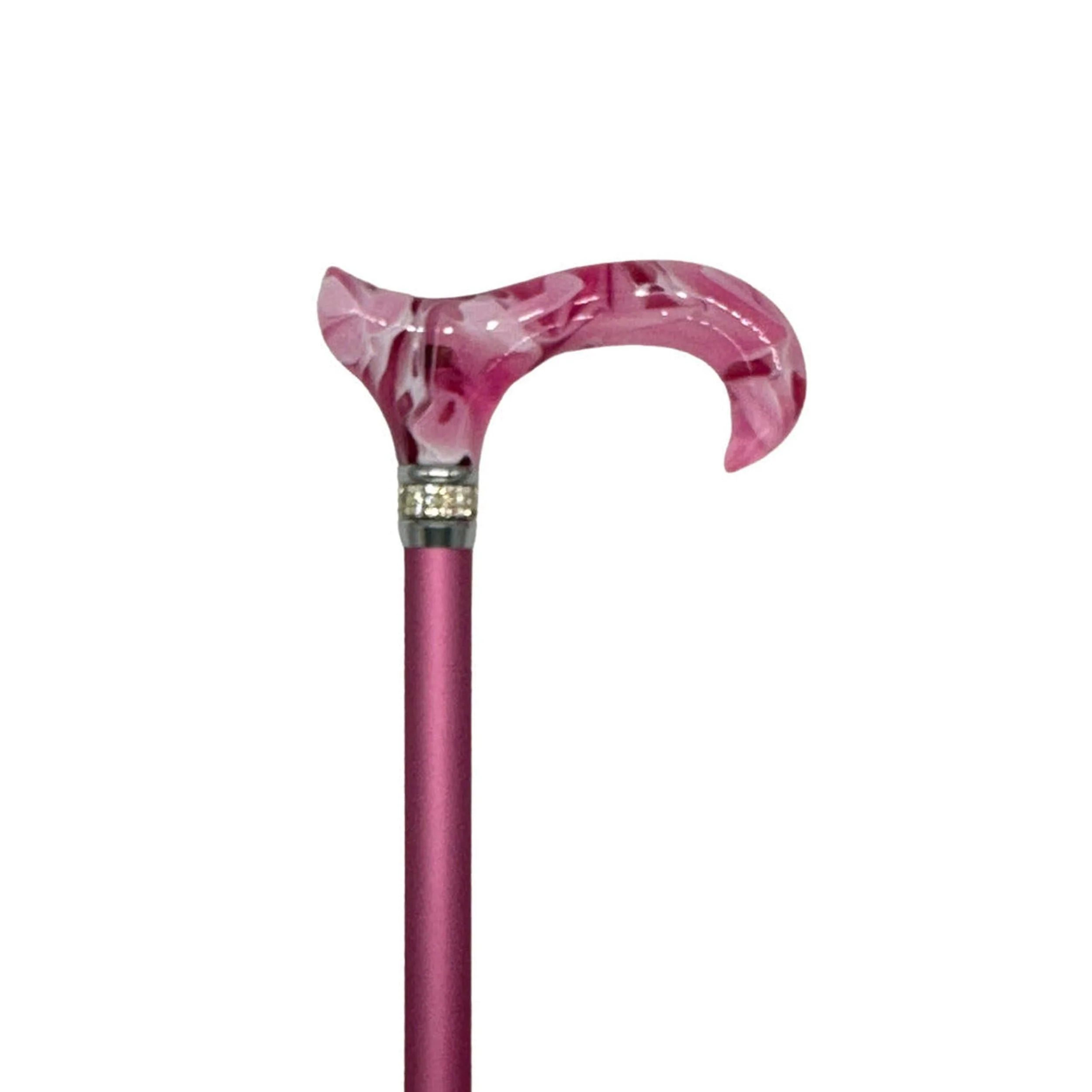 Classy Walking Canes Adjustable Fashionable Pink Rhinestone Collar