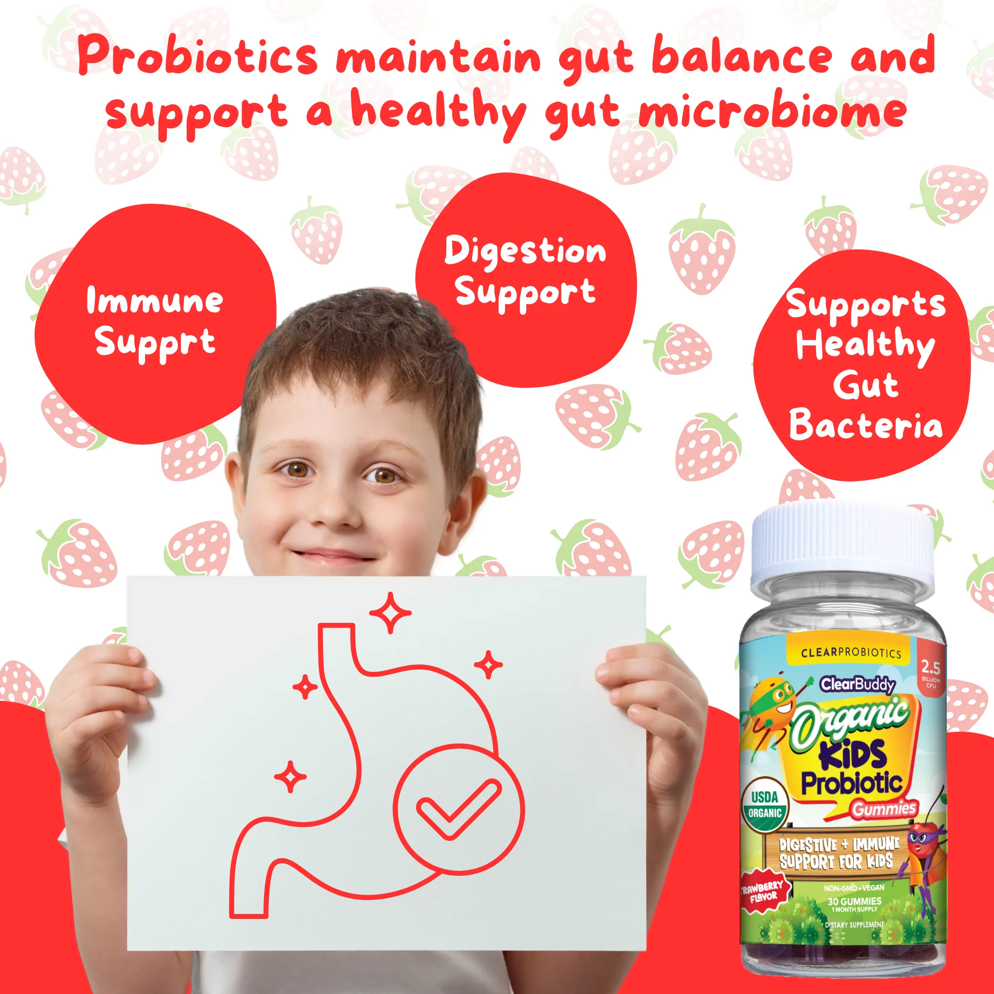 Clear Buddy Organic Kids Probiotic Gummies - Image 7