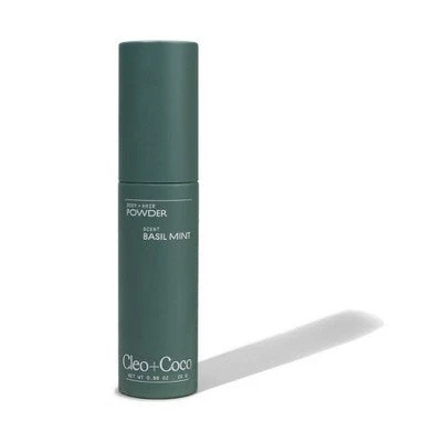 cleo+coco. Body and Hair Antiperspirants and Deodorant Powder Basil Mint 0.88oz - New