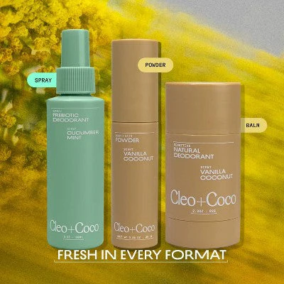 cleo+coco. Body and Hair Antiperspirants and Deodorant Powder Coconut Vanilla 0.88oz - New - Image 10