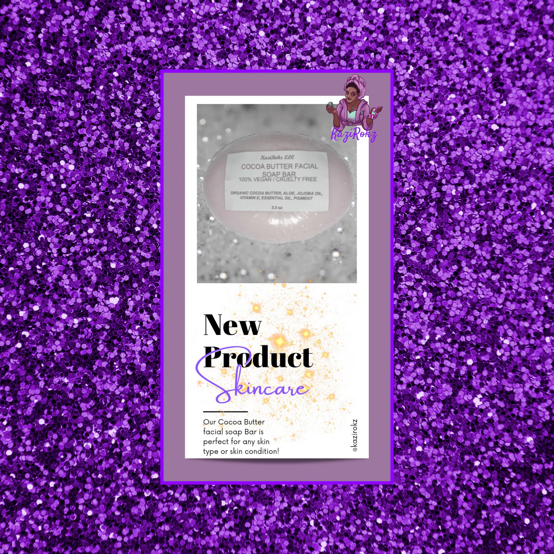 Cocoa Butter Facial Soap Bar (100% Vegan / Cruelty Free)