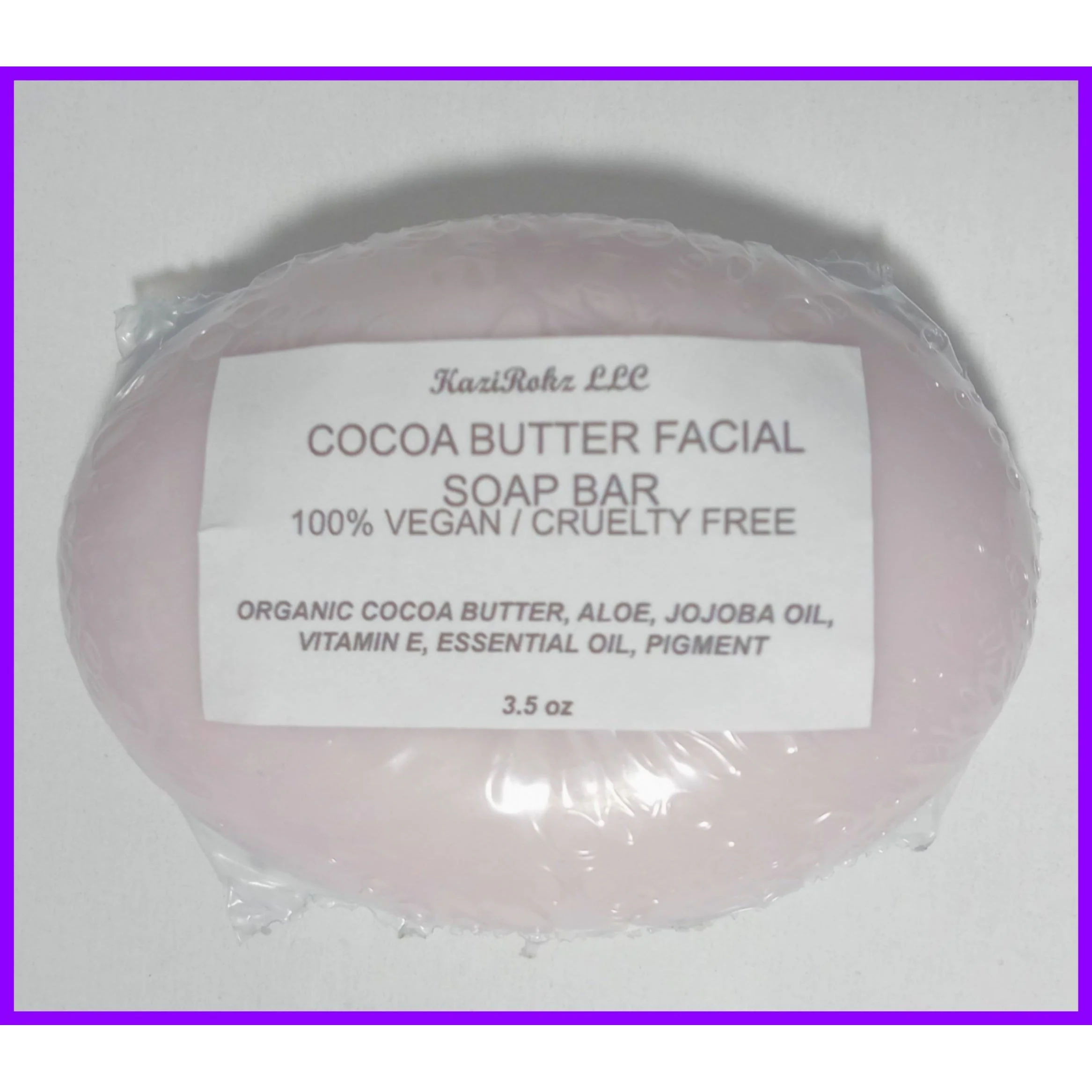 Cocoa Butter Facial Soap Bar (100% Vegan / Cruelty Free) - Image 2