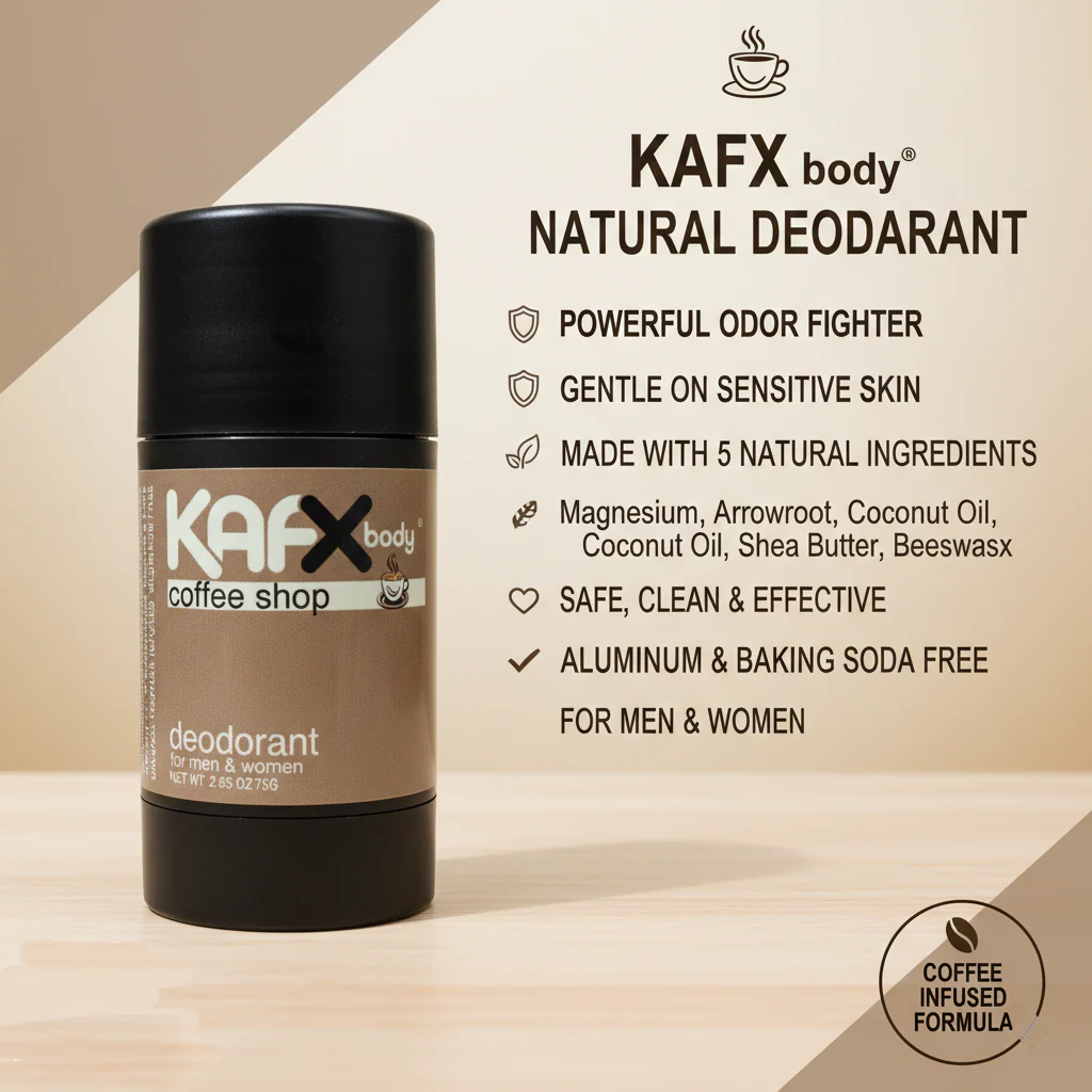 Coffee Shop Coffee-Infused Natural Deodorant – Real Coffee Scent & Safe for All - Image 2