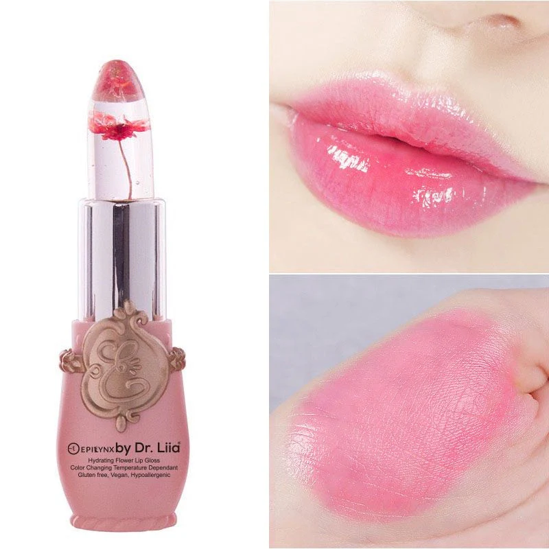 Color-Changing Flower Lip Gloss – Vegan, Gluten-Free, Hydrating Lip Balm - Image 4