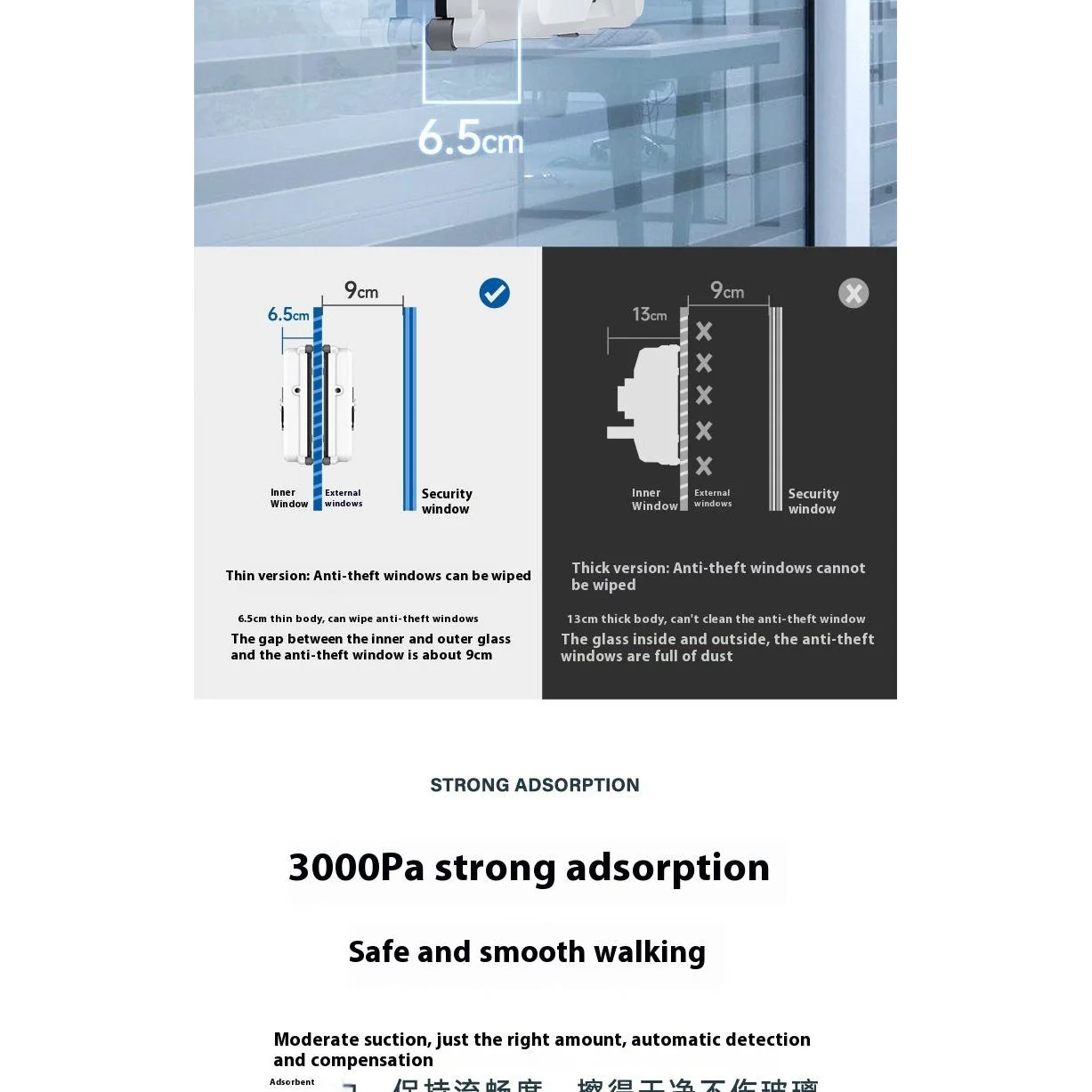 Compact Window Cleaning Robot – Smart Automatic Glass Cleaner - Image 4