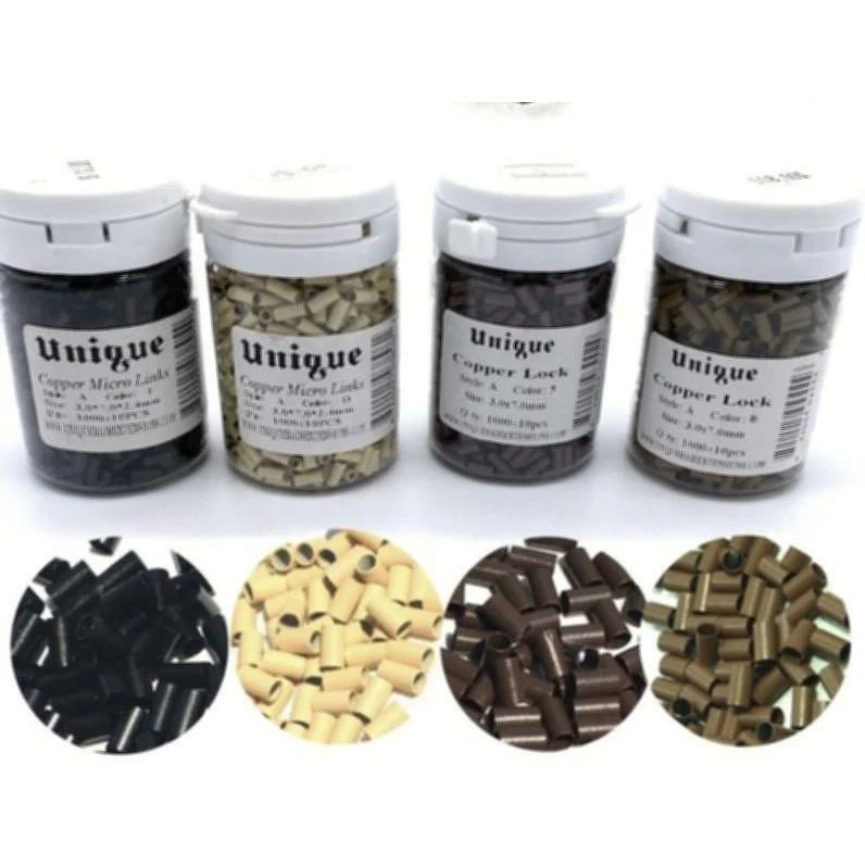 Copper Micro Link Style "A" Size 3.0 x 7.0 x 2.4 mm 1 bottle (1,000 pieces) - Image 2