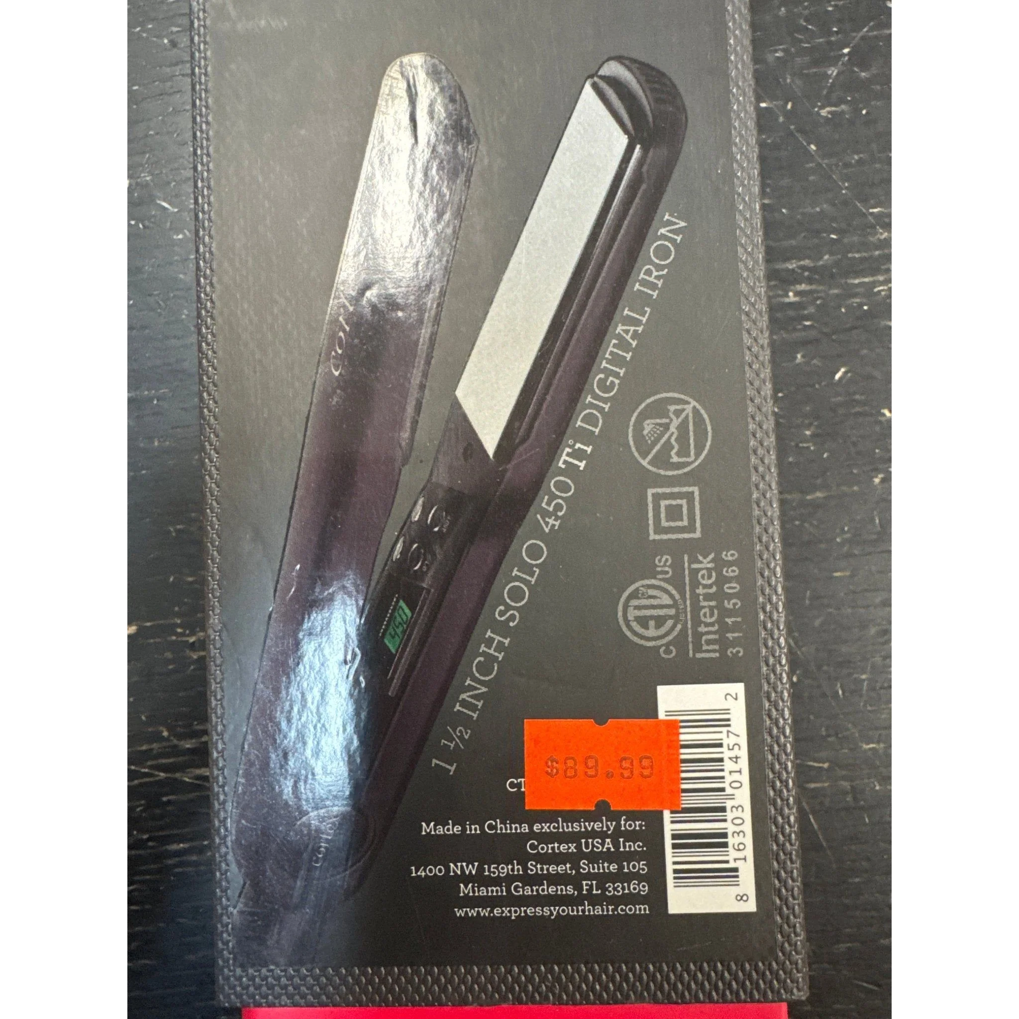 Cortex Pro Solo 450 Black Digital Analog Titanium 1.5-Inch Flat Iron