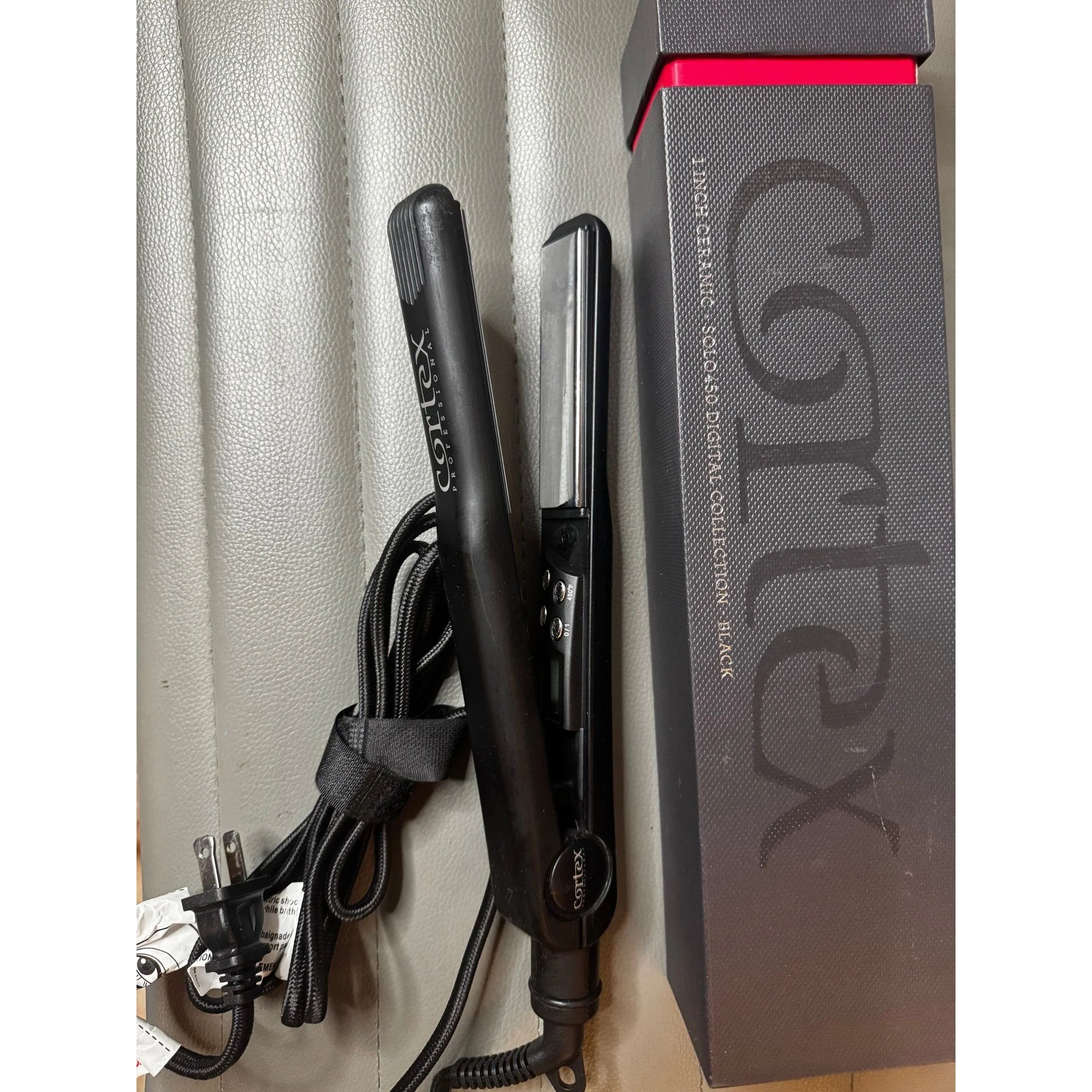 Cortex Solo Digital Analog Ceramic Flat Iron, Black, 1 Inch, 24 Ounce - Image 3