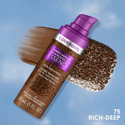 COVERGIRL Simply Ageless Skin Perfector Essence Foundation 75 Rich Deep 1 fl oz - New - Image 11