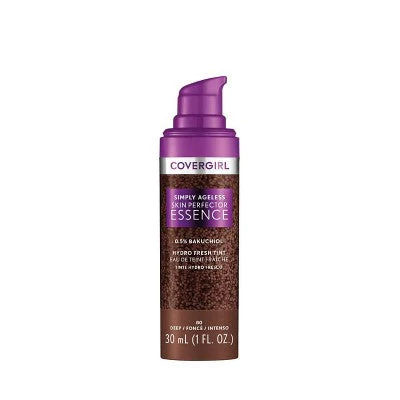 COVERGIRL Simply Ageless Skin Perfector Essence Vegan Foundation 80 Deep 1 fl oz - Imperfect Container - Image 3