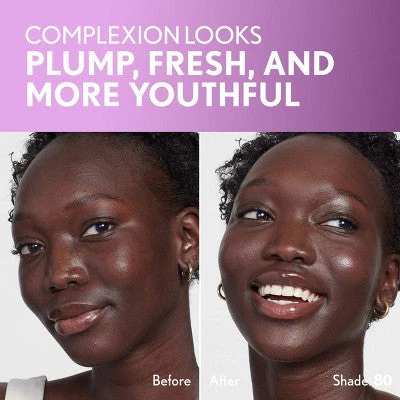 COVERGIRL Simply Ageless Skin Perfector Essence Vegan Foundation 80 Deep 1 fl oz - Imperfect Container - Image 7