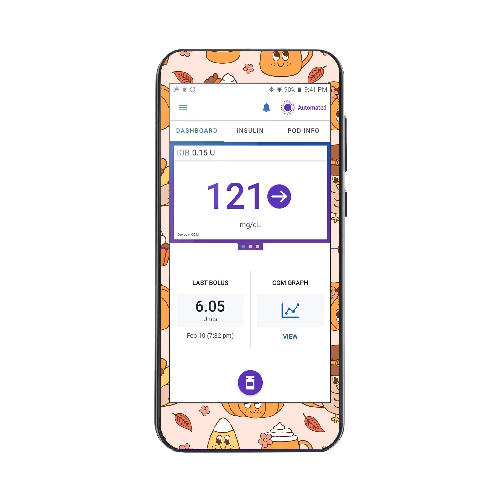 Cozy Harvest Sticker for Omnipod® 5 Controller – Pump Peelz