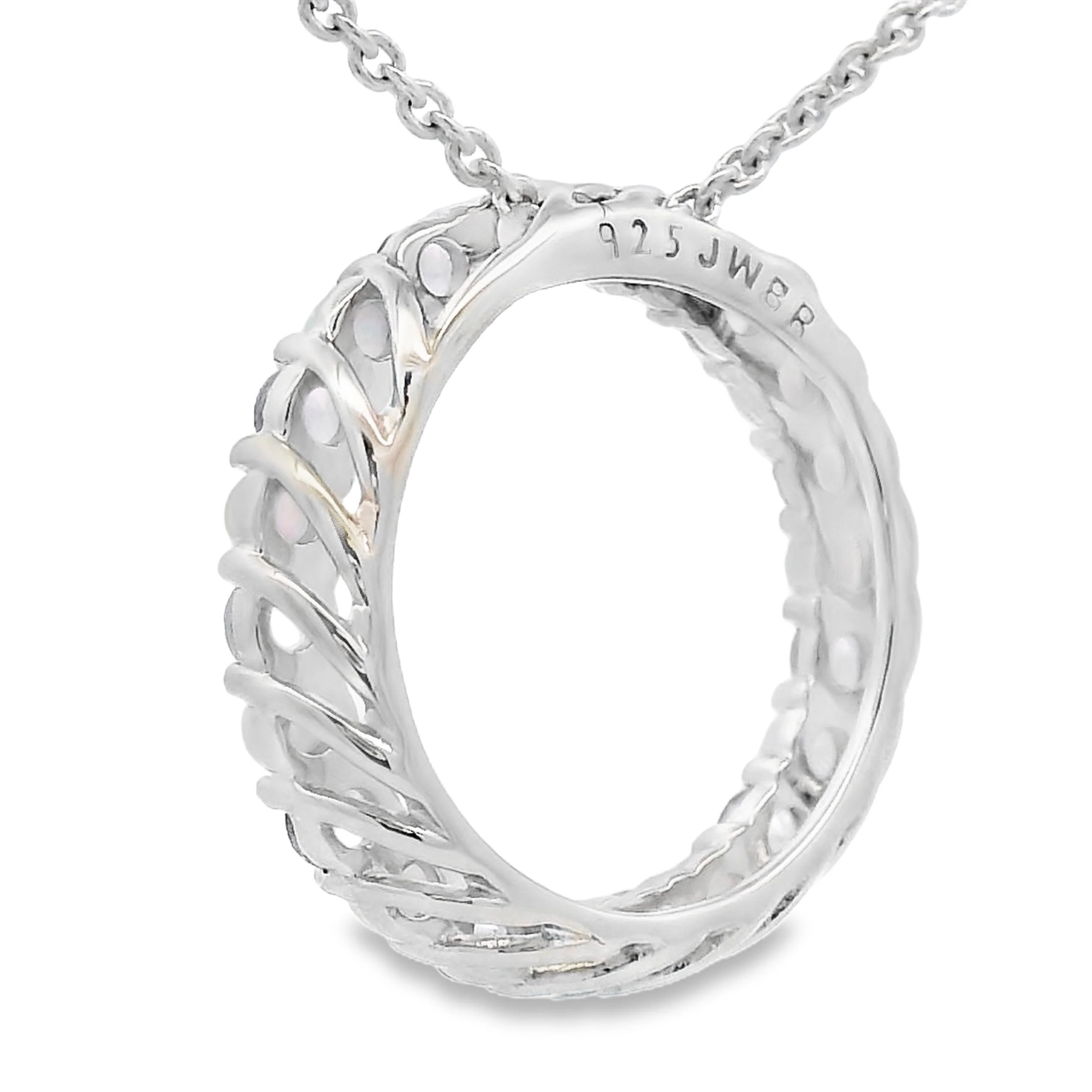 Created Opal Circle of Love Pendant Sterling Silver - Image 2