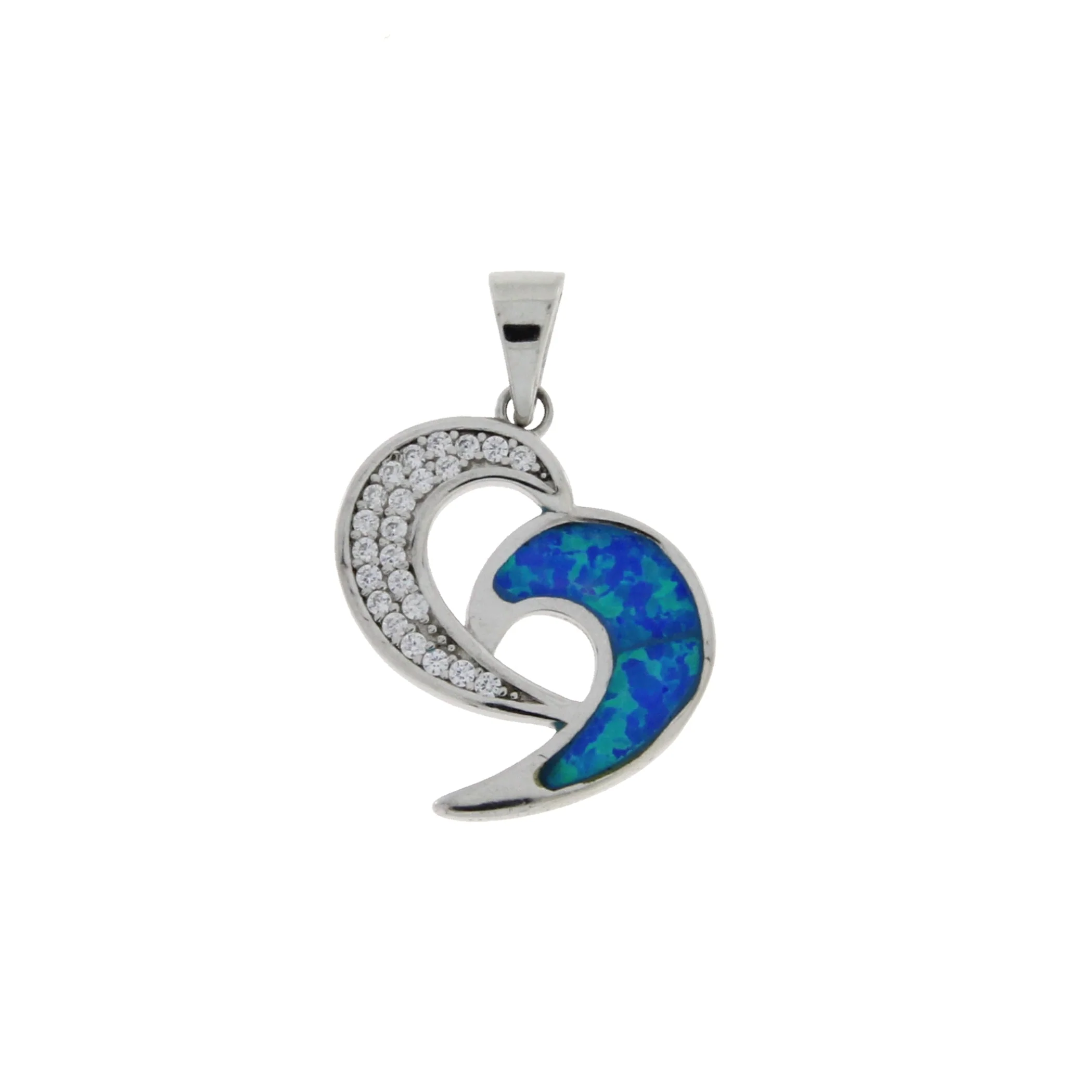 Created Opal Fashion Pendants Sterling Silver - Image 2